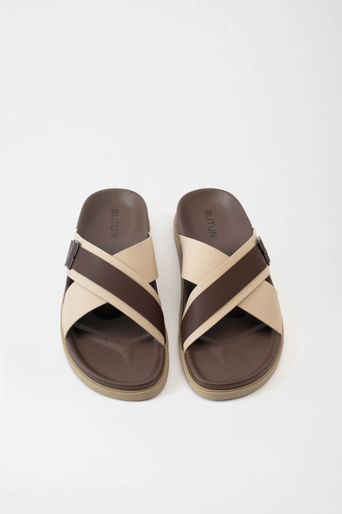 Casual Cross Slippers - Beige