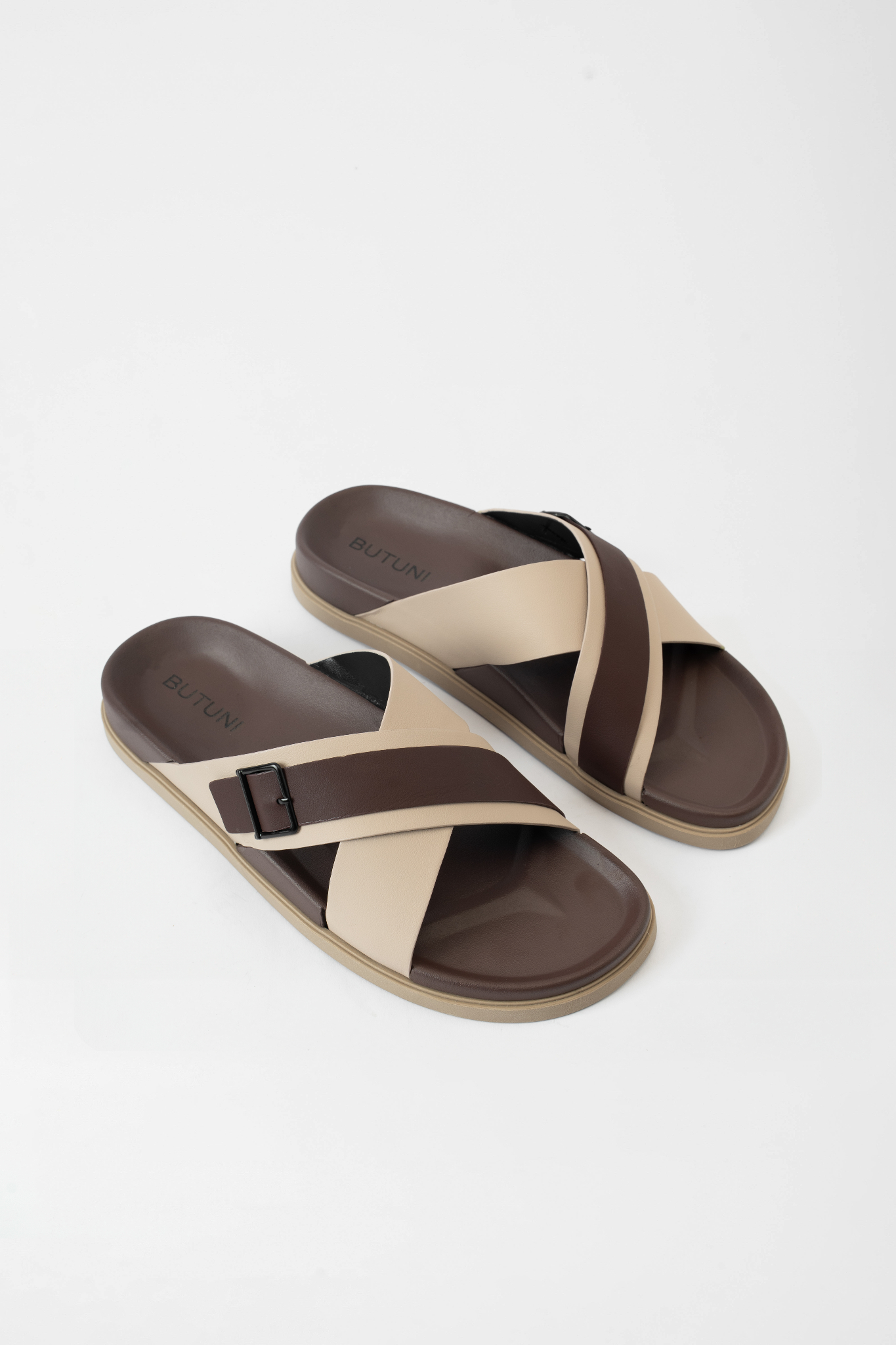 Casual Cross Slippers - Beige