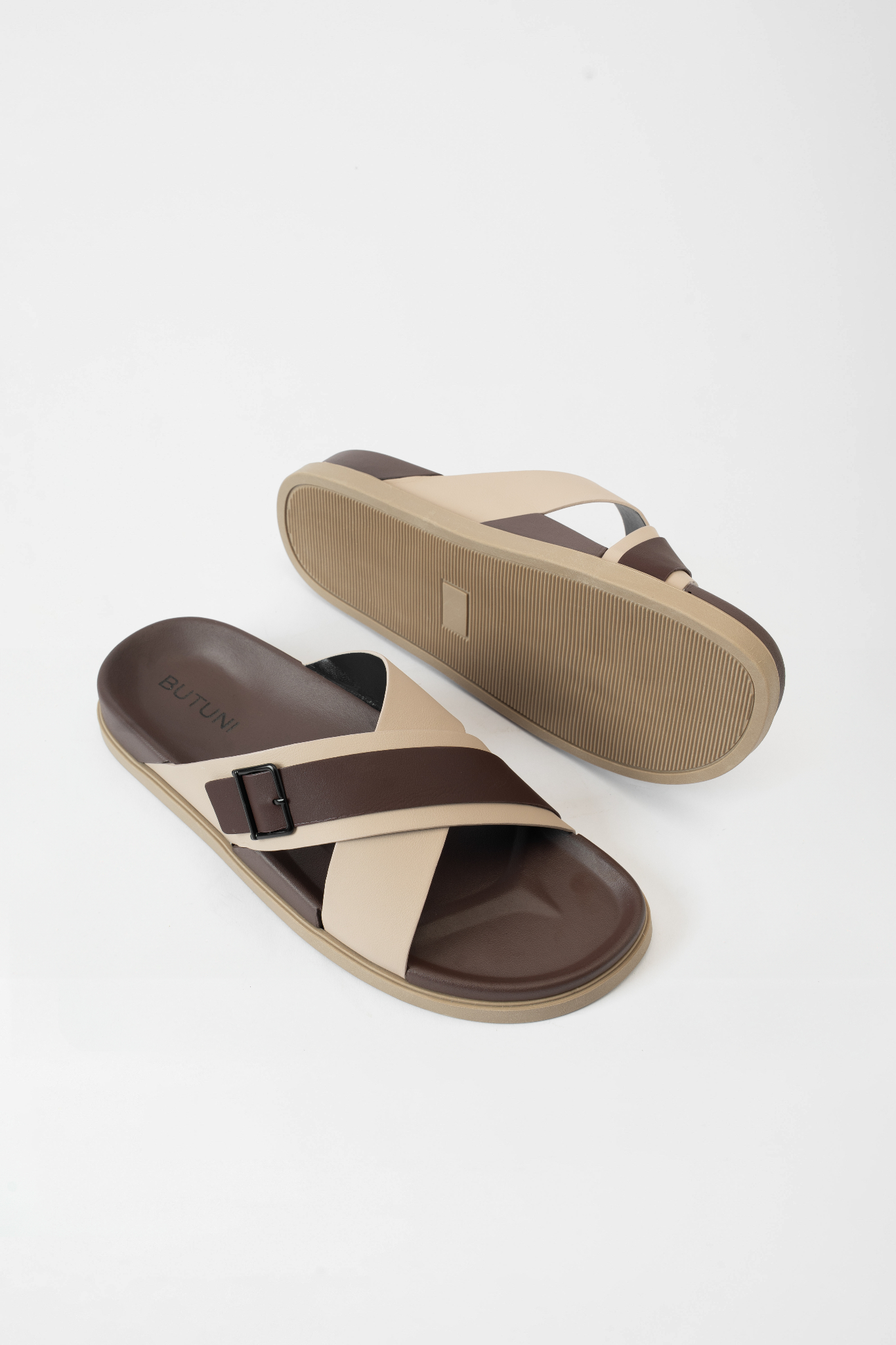 Casual Cross Slippers - Beige