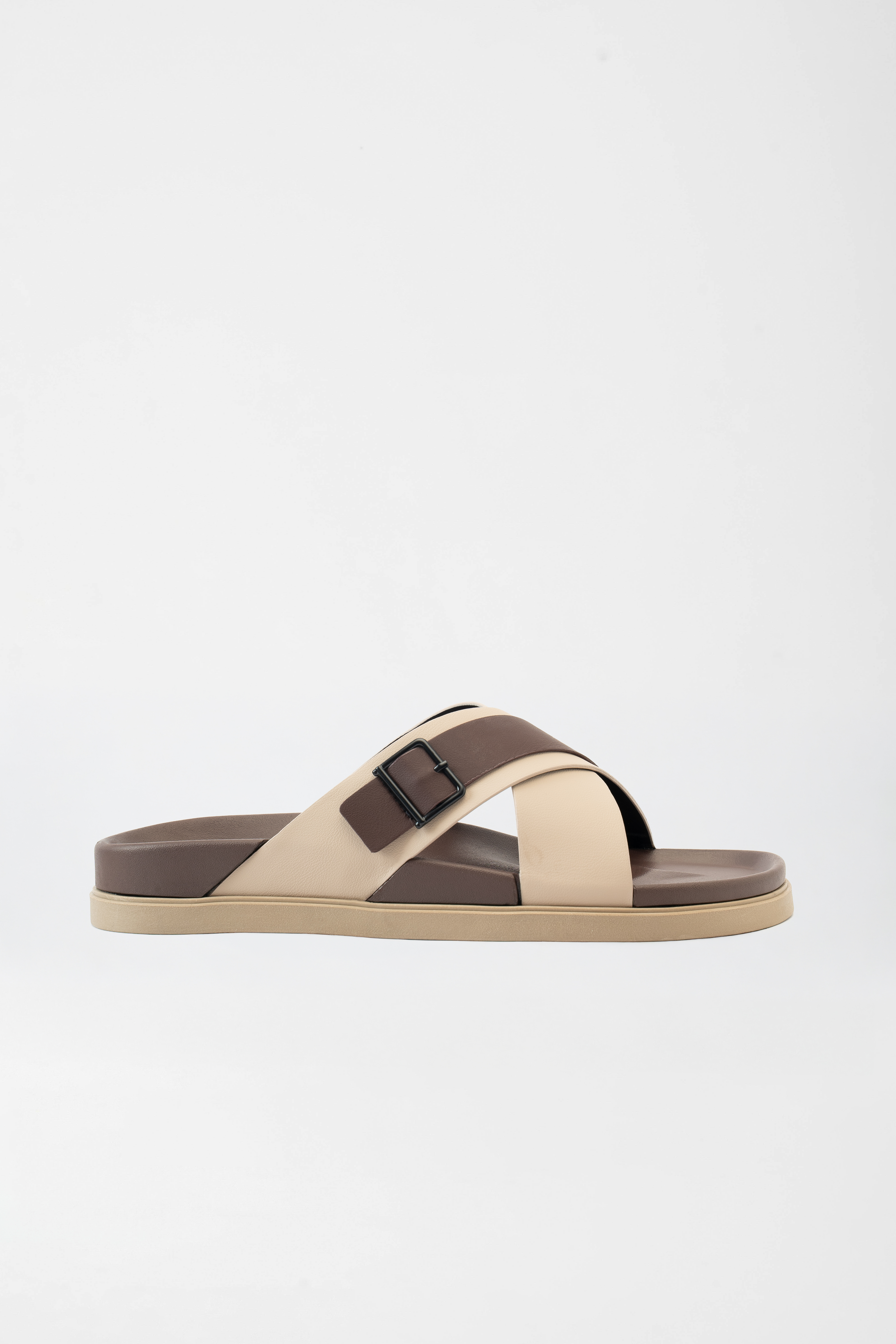 Casual Cross Slippers - Beige