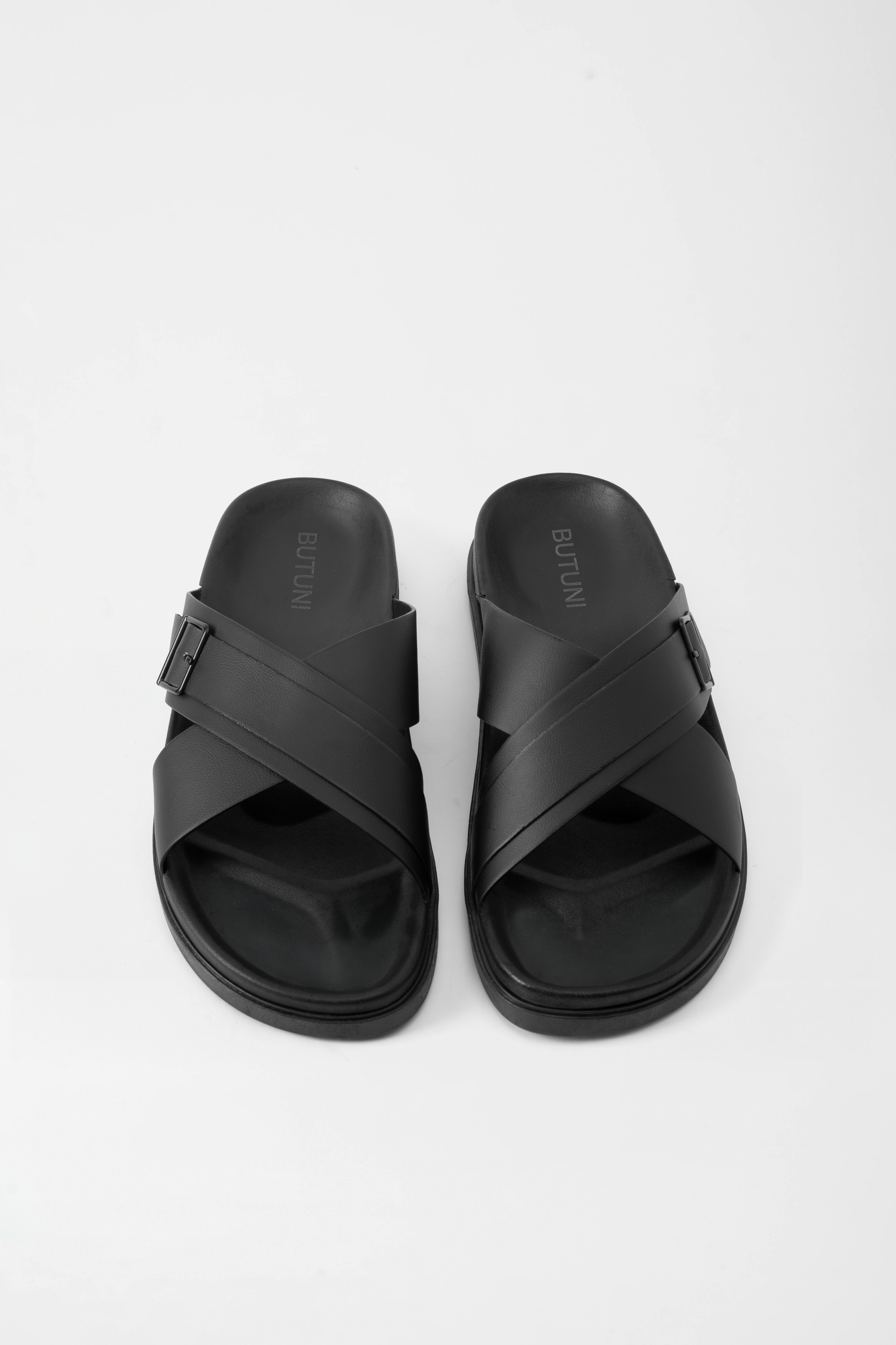 Casual Cross Slippers - Black