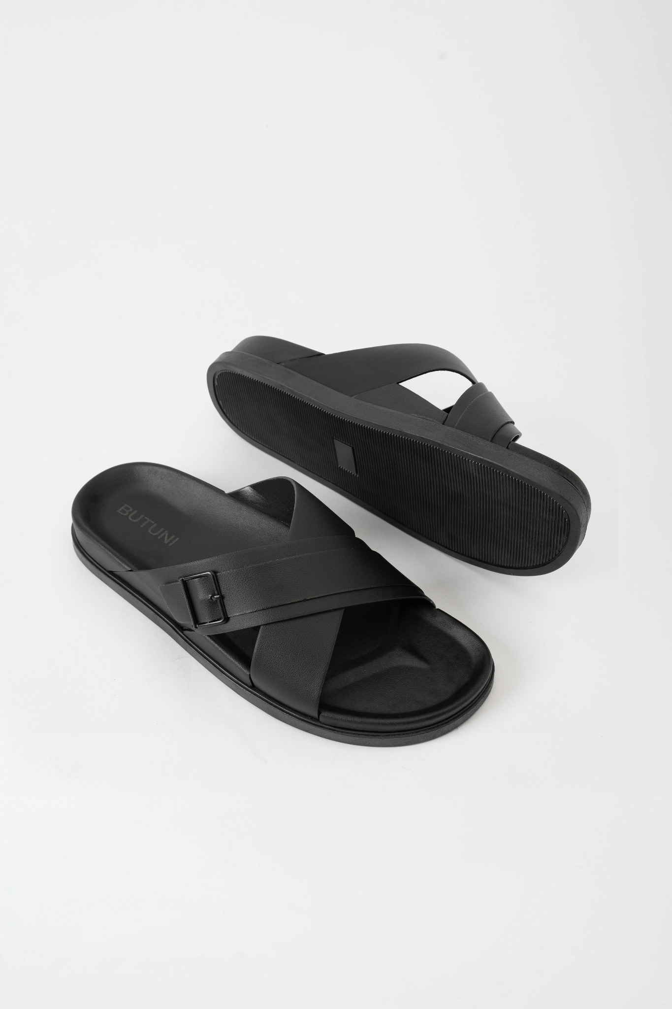 Casual Cross Slippers - Black