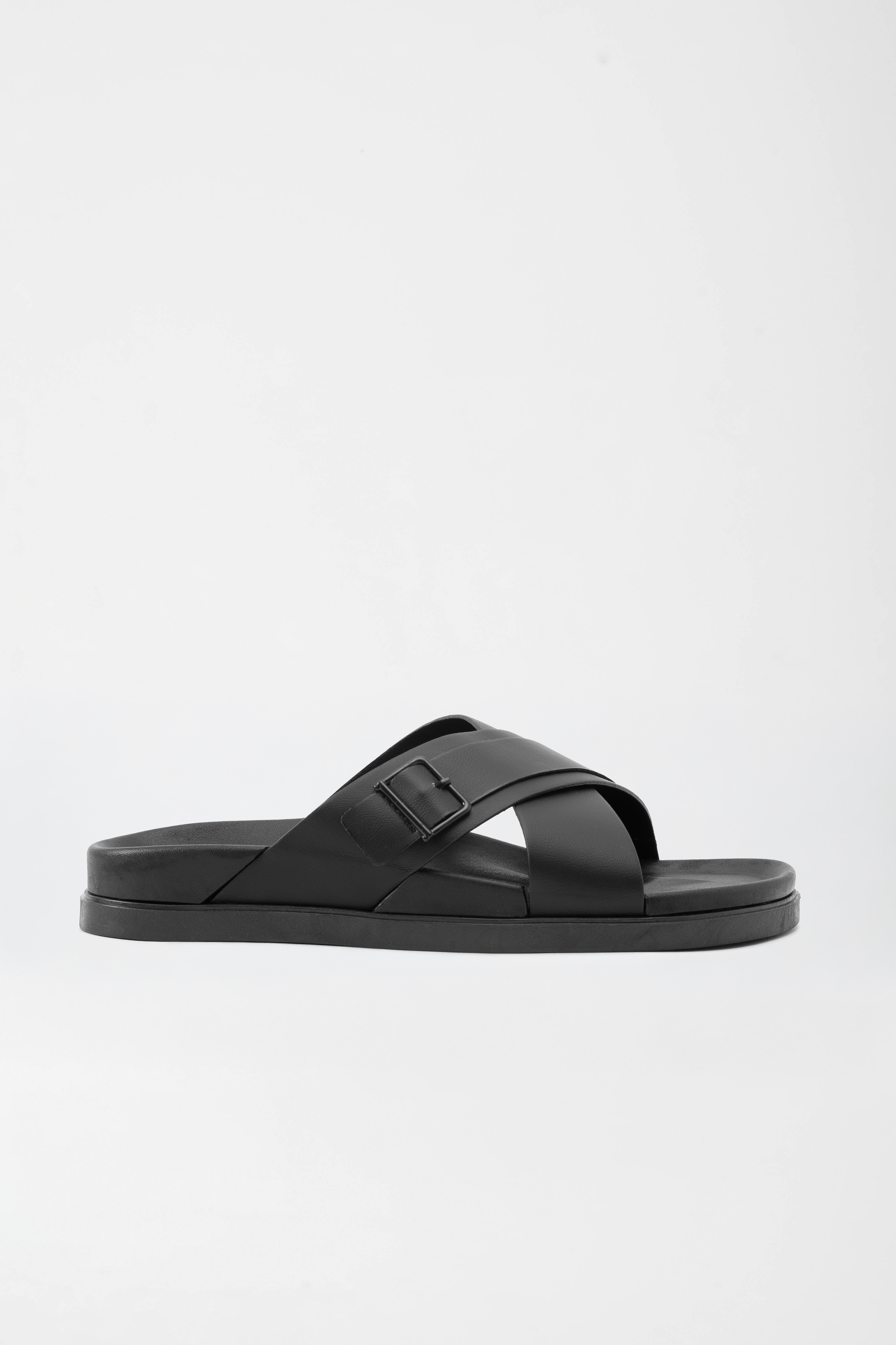 Casual Cross Slippers - Black