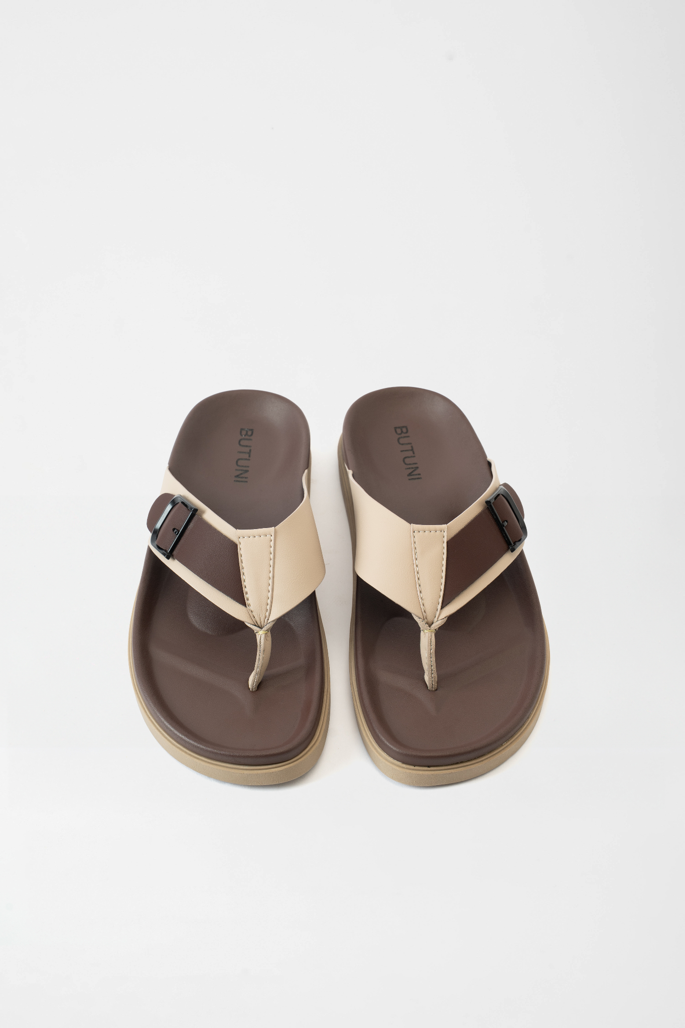 Casual Flip-Flops - Beige
