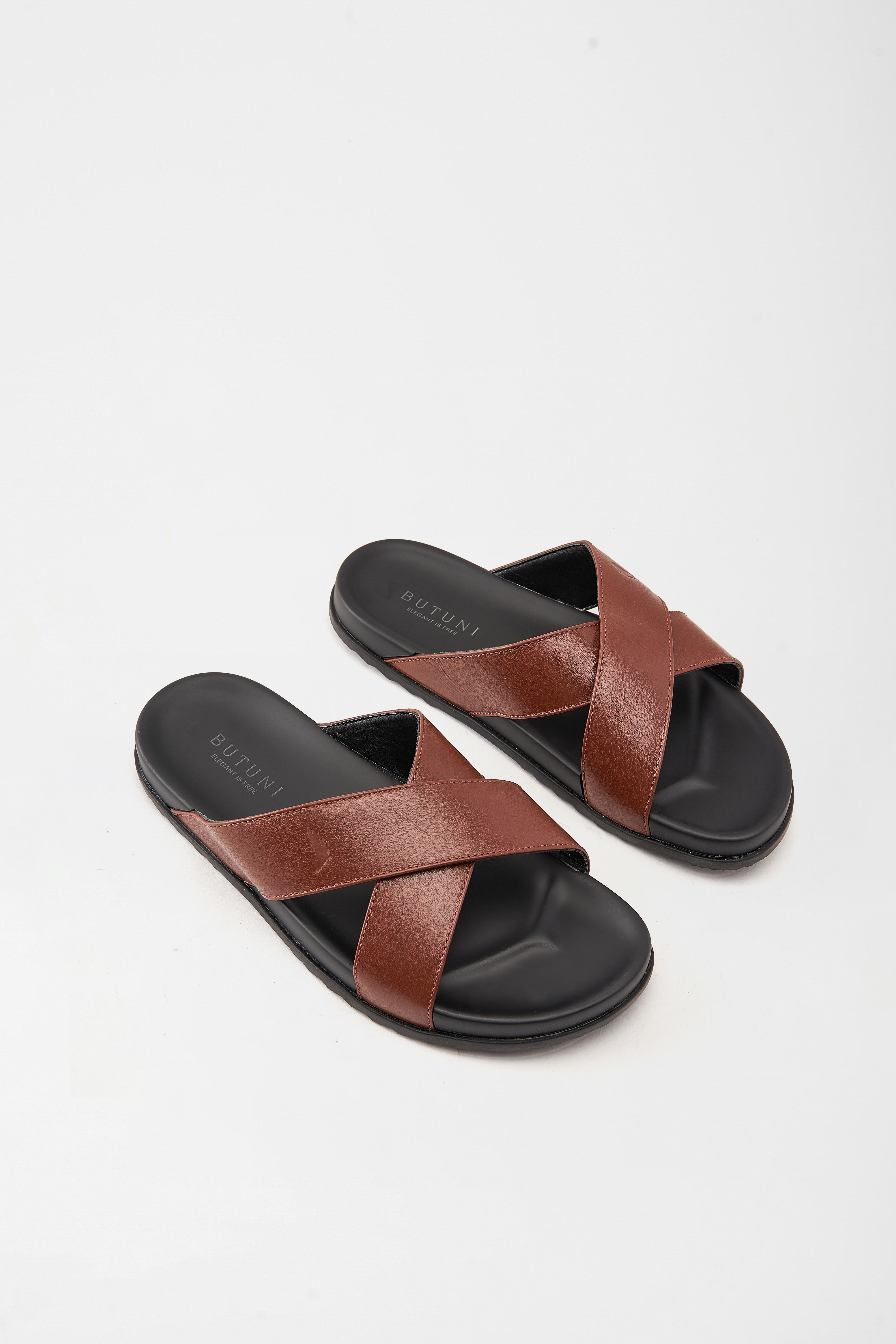 Cross Slippers - Nâu