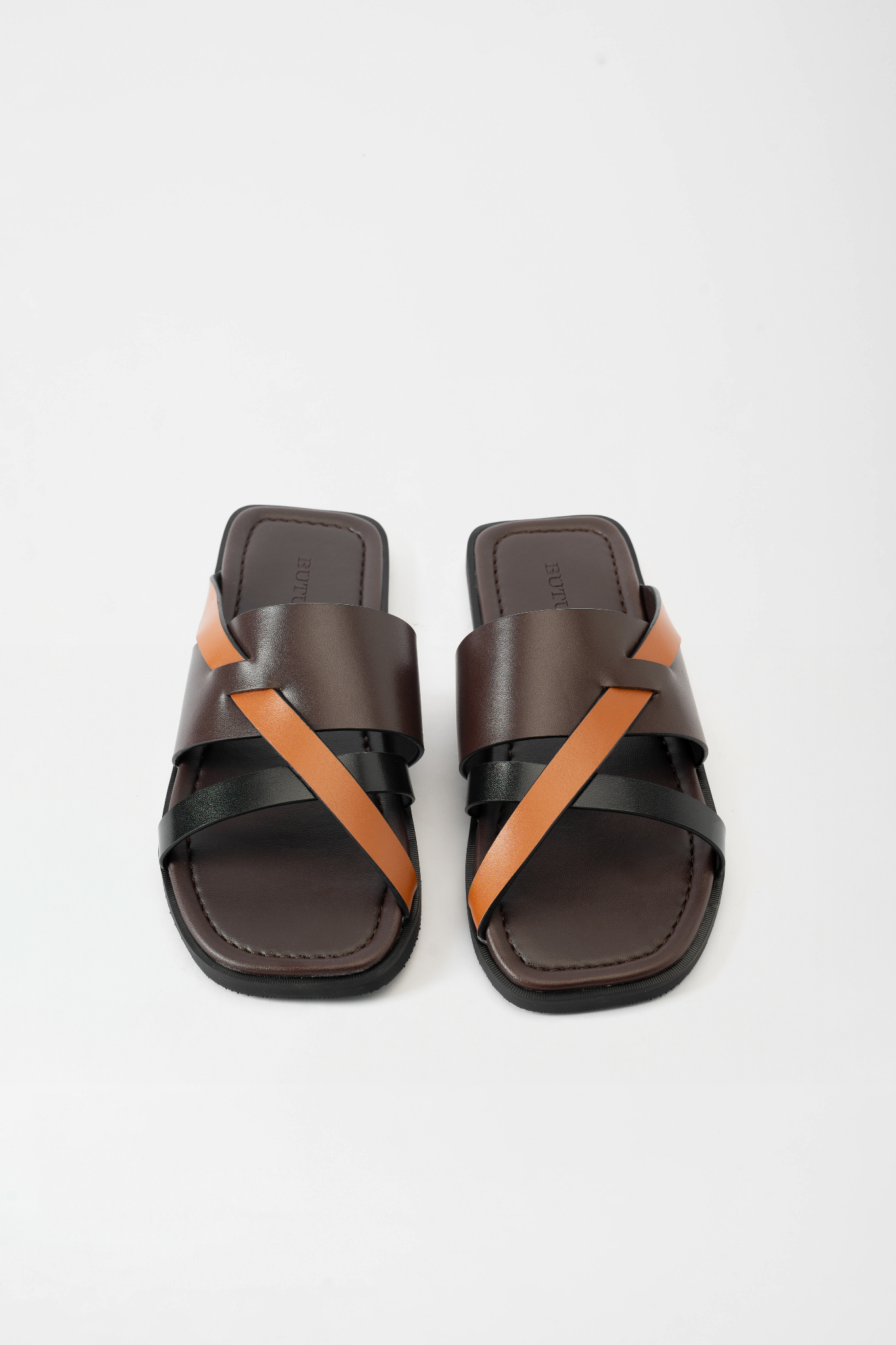 Lyon S Interlocking Slippers - Brown