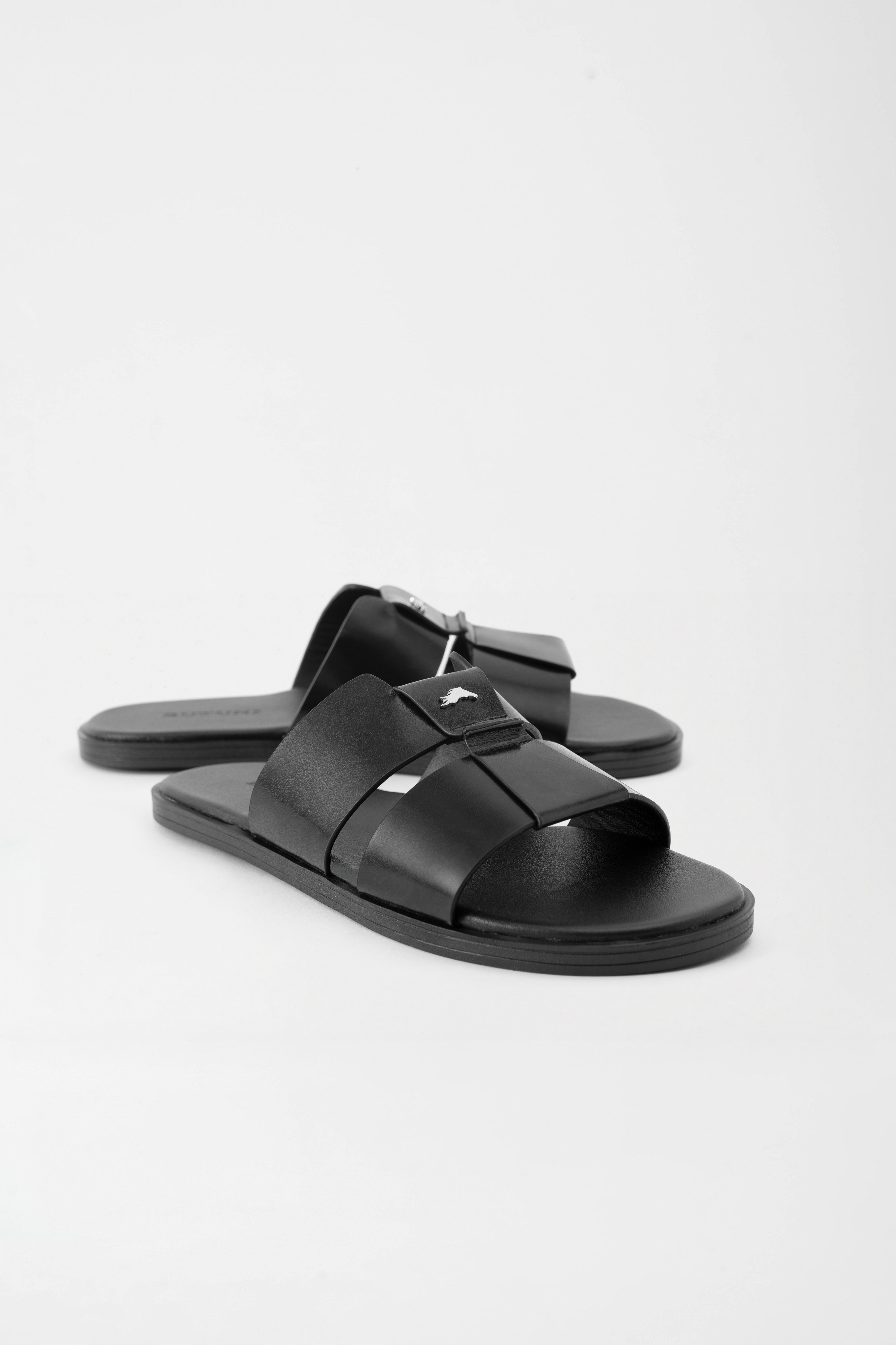 Monaco S Cut-out Slippers - Black