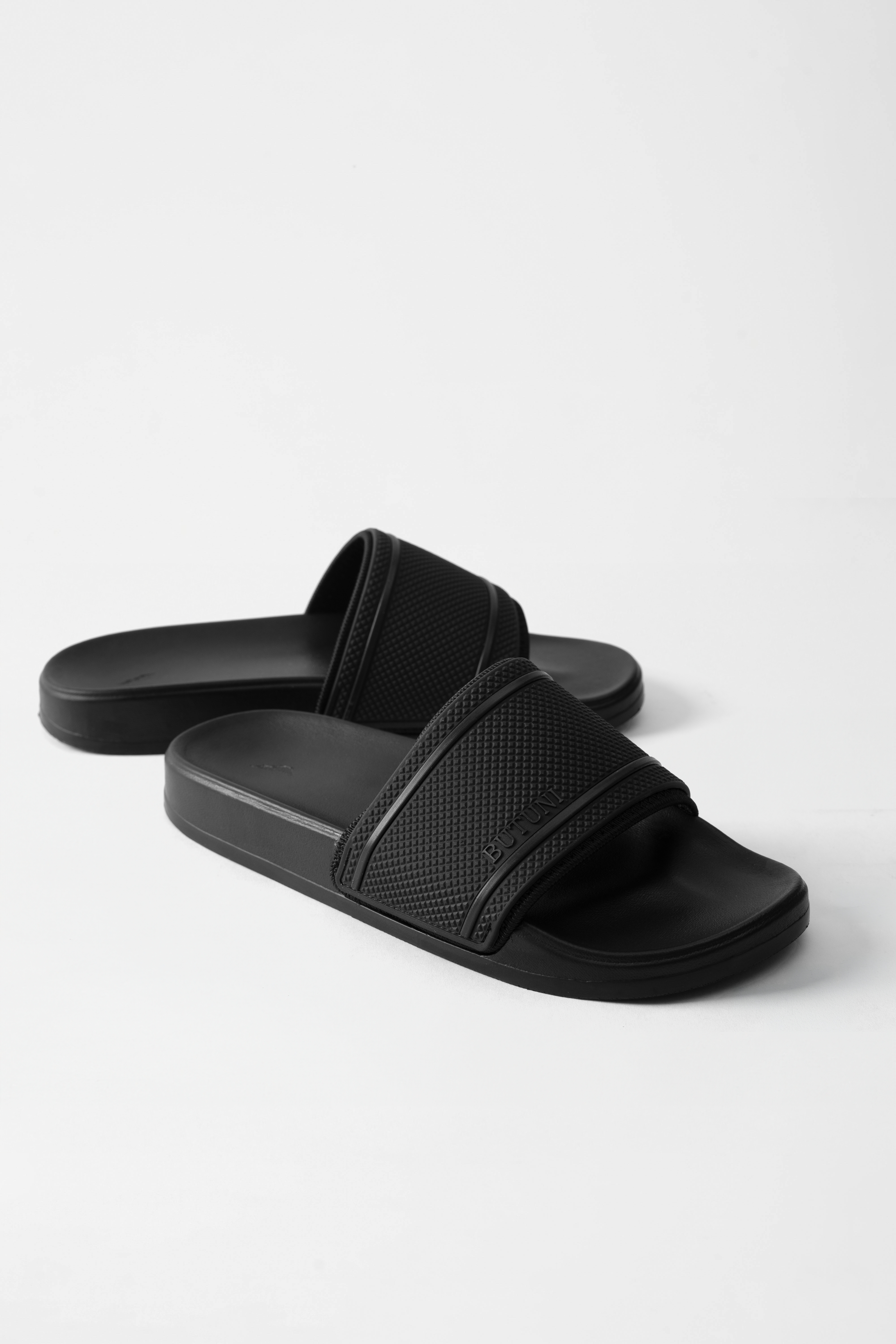 Palermo Single Rubber Sliders - Black