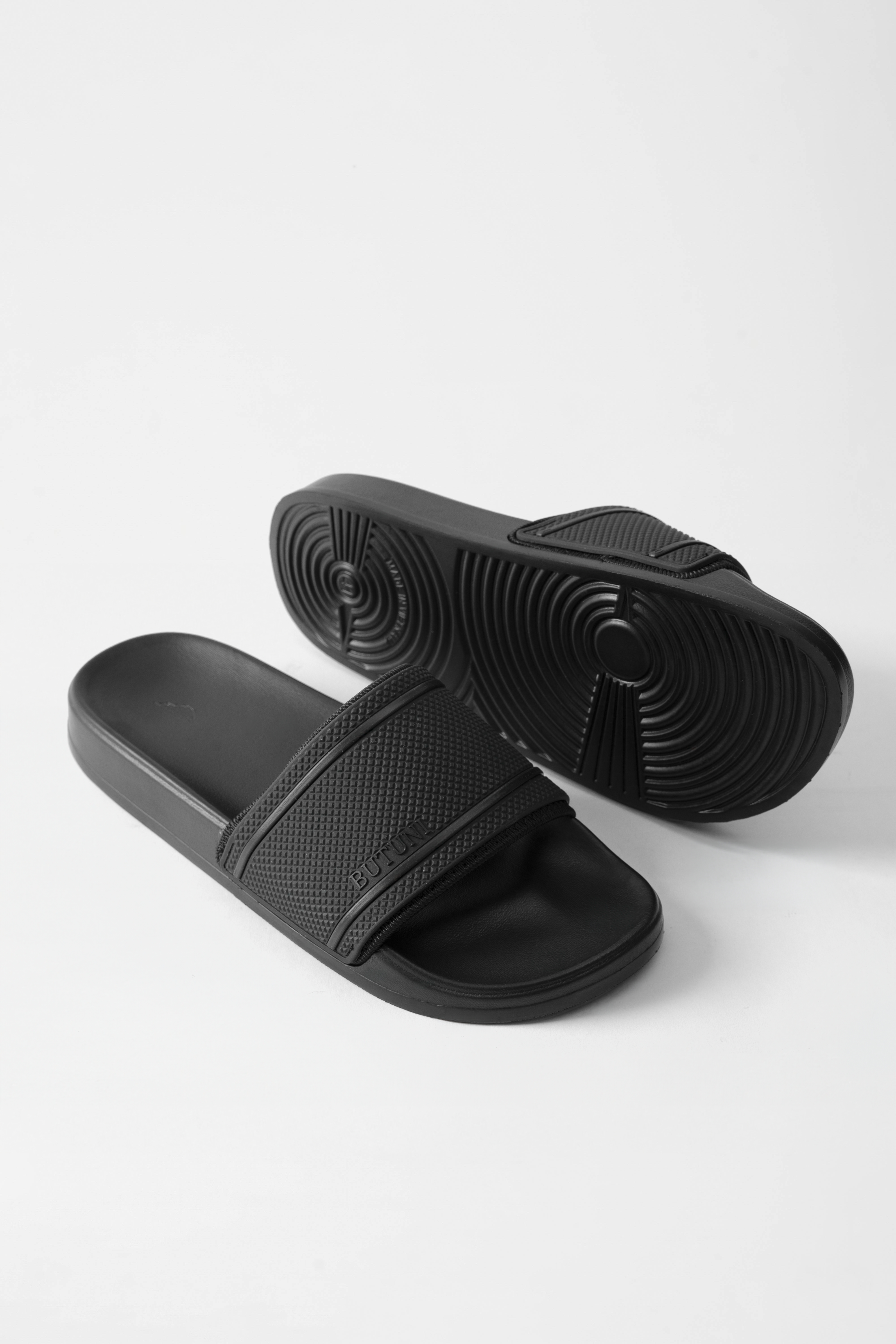 Palermo Single Rubber Sliders - Black