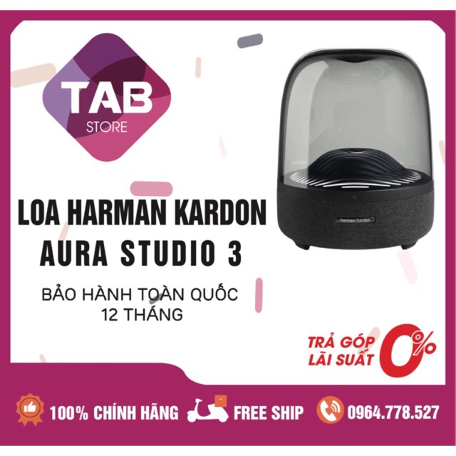 Loa Bluetooth Harman Kardon Aura Studio 3 - Mới Chính Hãng (Bảo Hành 12T) - Đen (PGI)