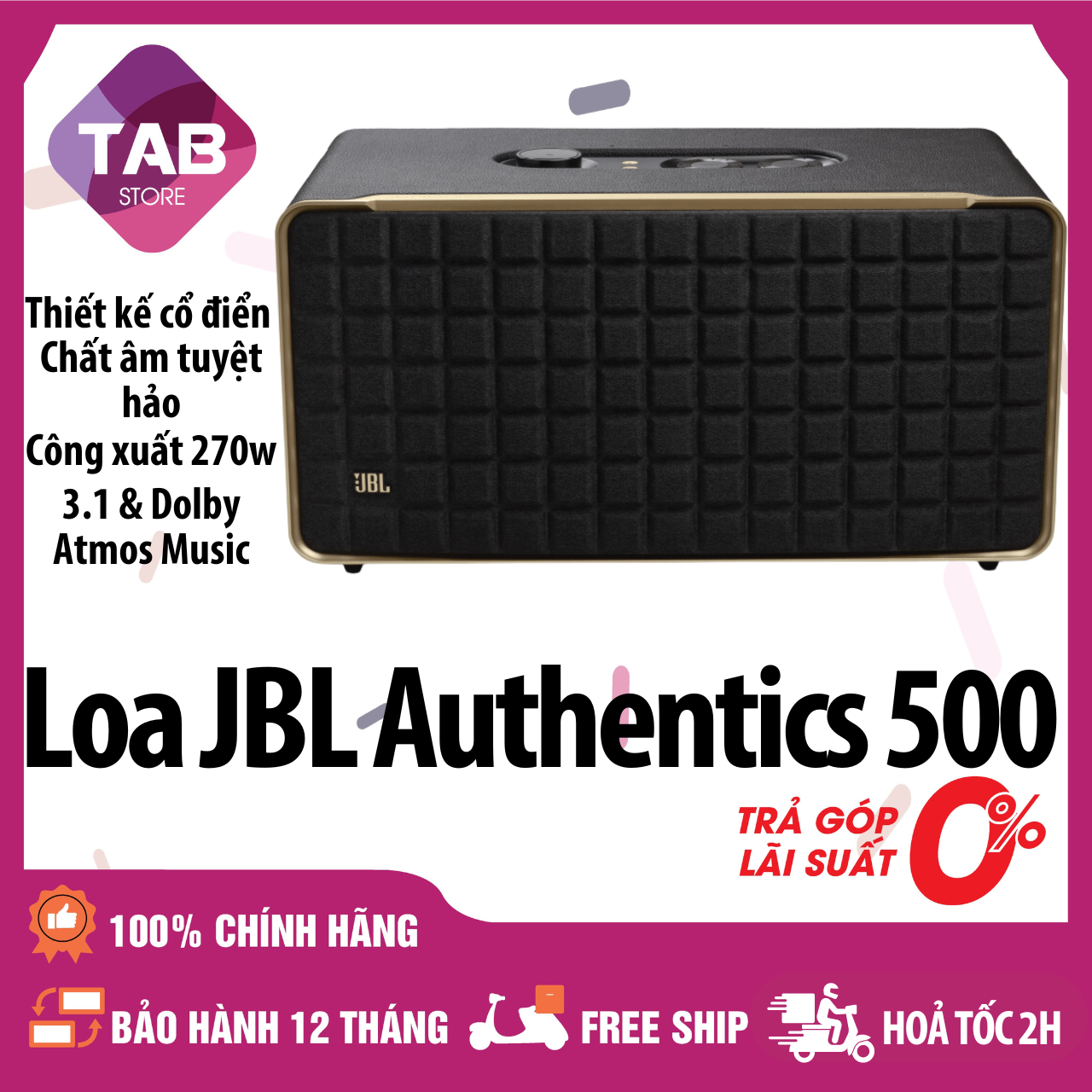 Loa JBL Authentics 500 New Chính Hãng - Bảo Hành 12 Tháng - Authentics 500