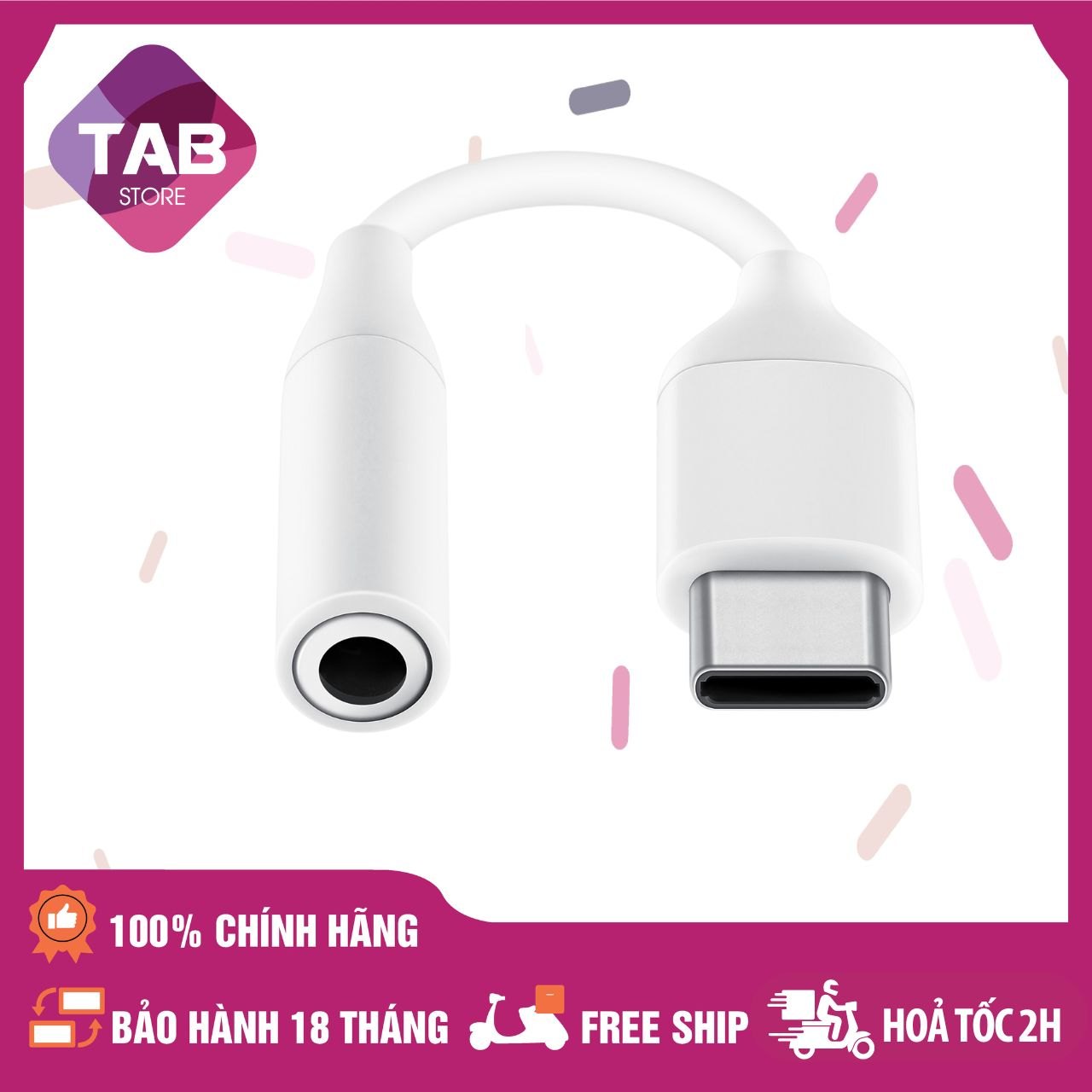 Jack Chuyển Samsung Type-C Ra 3.5 Chính Hãng - Bảo Hành 12 Tháng