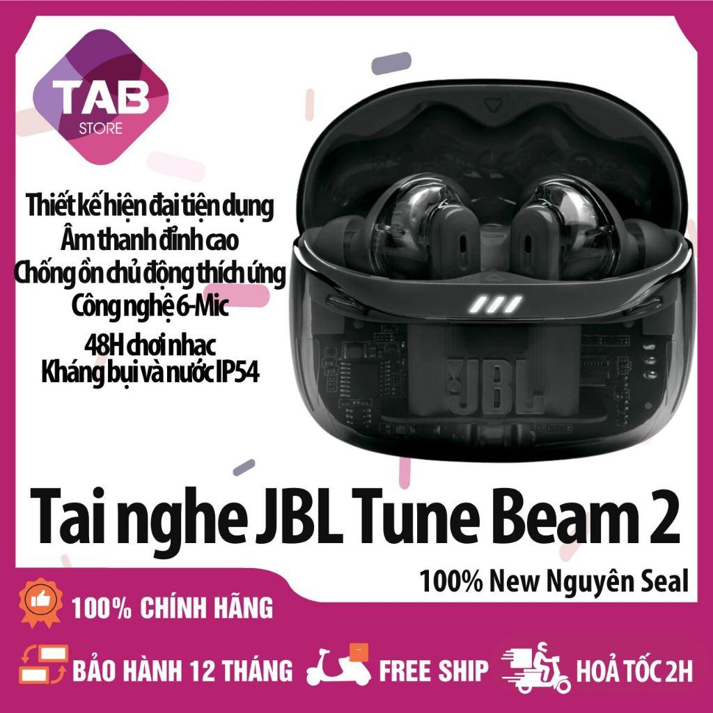 Tai nghe JBL Tune Beam 2 Chính Hãng - Bảo Hành 12 Tháng