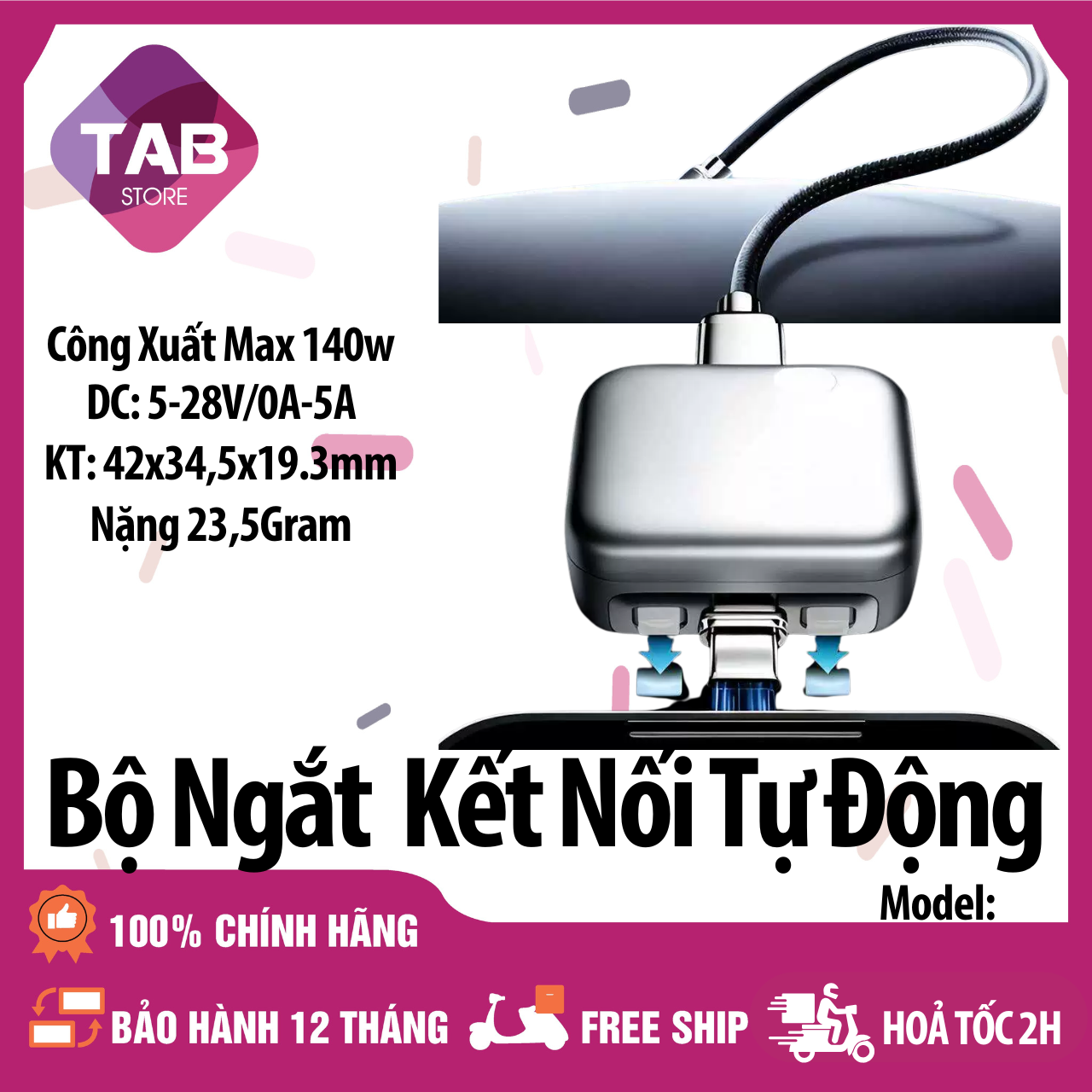 Bộ Ngắt Kết Nối Sạc Tự Động Cổng Type-C Max 140w - Bảo Hành 12 Tháng