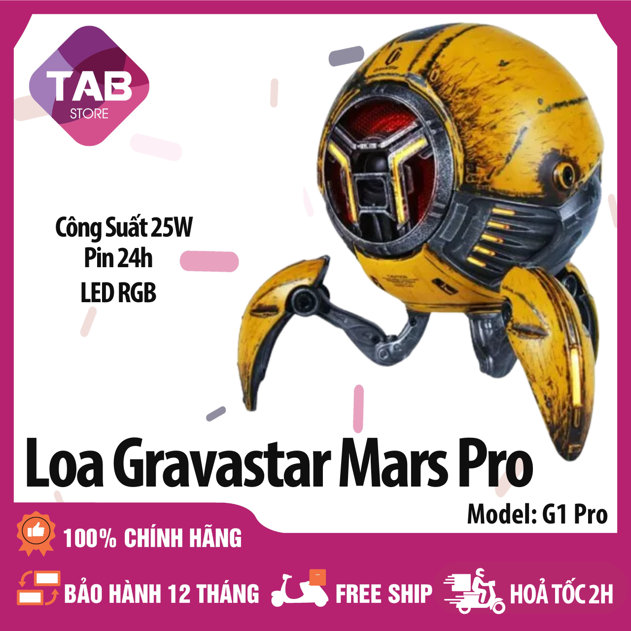 Loa GravaStar Mars Pro (G1 Pro) 25w Bluetooh 5.3 Ghép Nối 2 Loa - Bảo Hành 12 Tháng