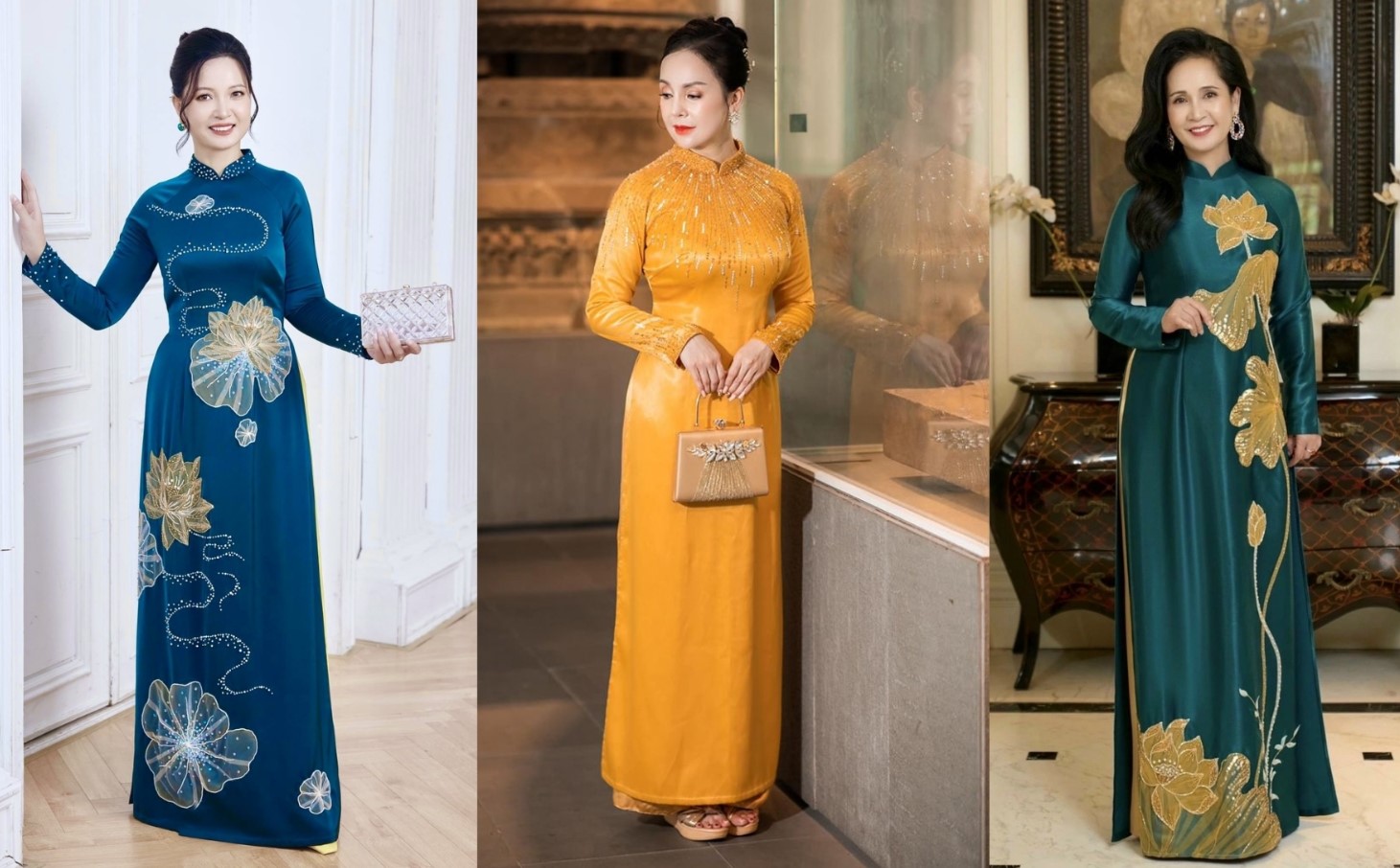 10+ Mẫu Áo Dài Cách Tân Trung Niên Sang Trọng, Thanh Lịch