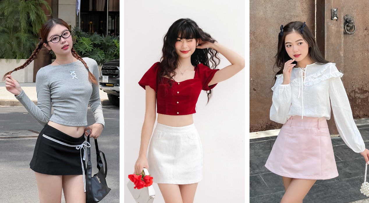 15 cách phối đồ với chân váy chữ A ngắn trẻ trung, tôn dáng