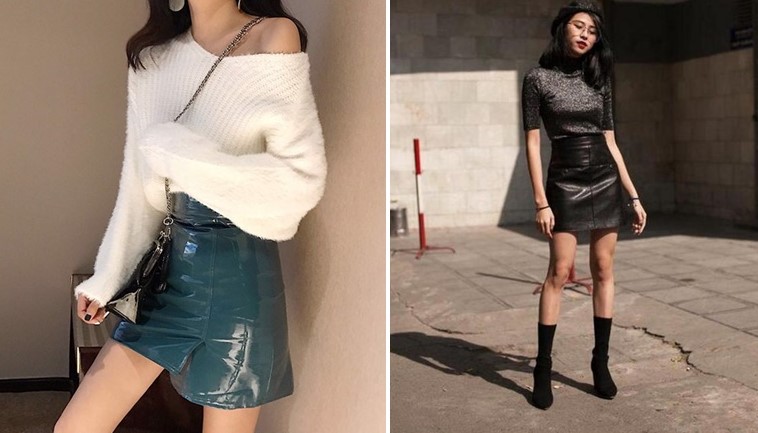 phối đồ với chân váy ngắn