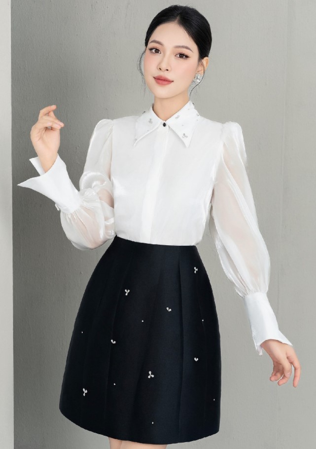 phối đồ với chân váy ngắn