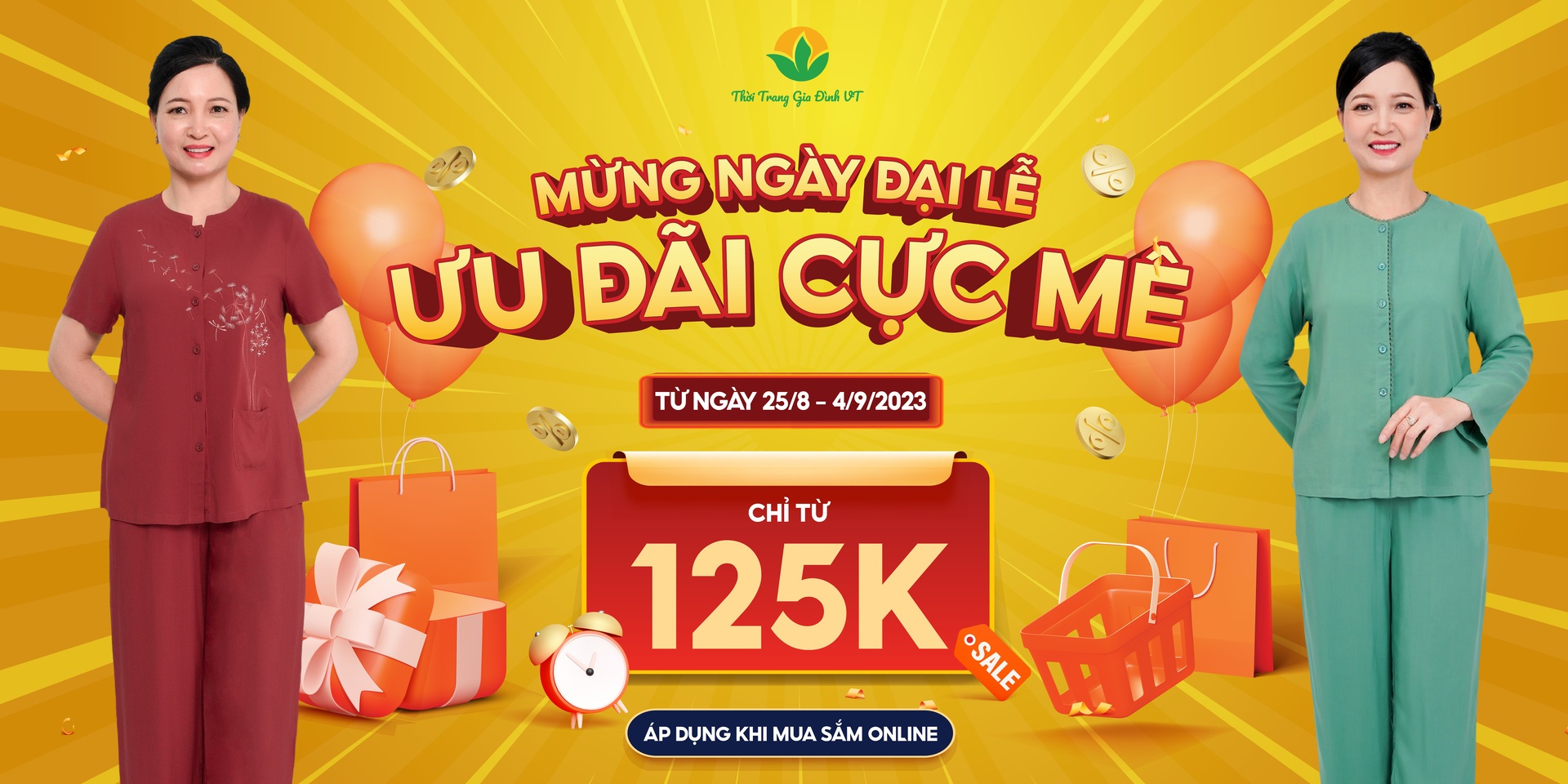 MỪNG NGÀY ĐẠI LỄ - ƯU ĐÃI CỰC MÊ - SẮM ĐỒ CHỈ TỪ 125K TẠI THỜI TRANG VIỆT THẮNG