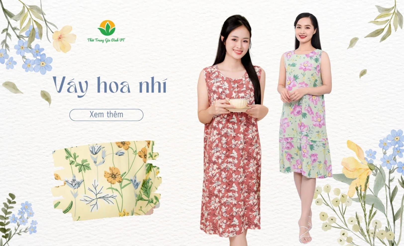 5+ mẫu váy hoa nhí dáng dài xinh xắn