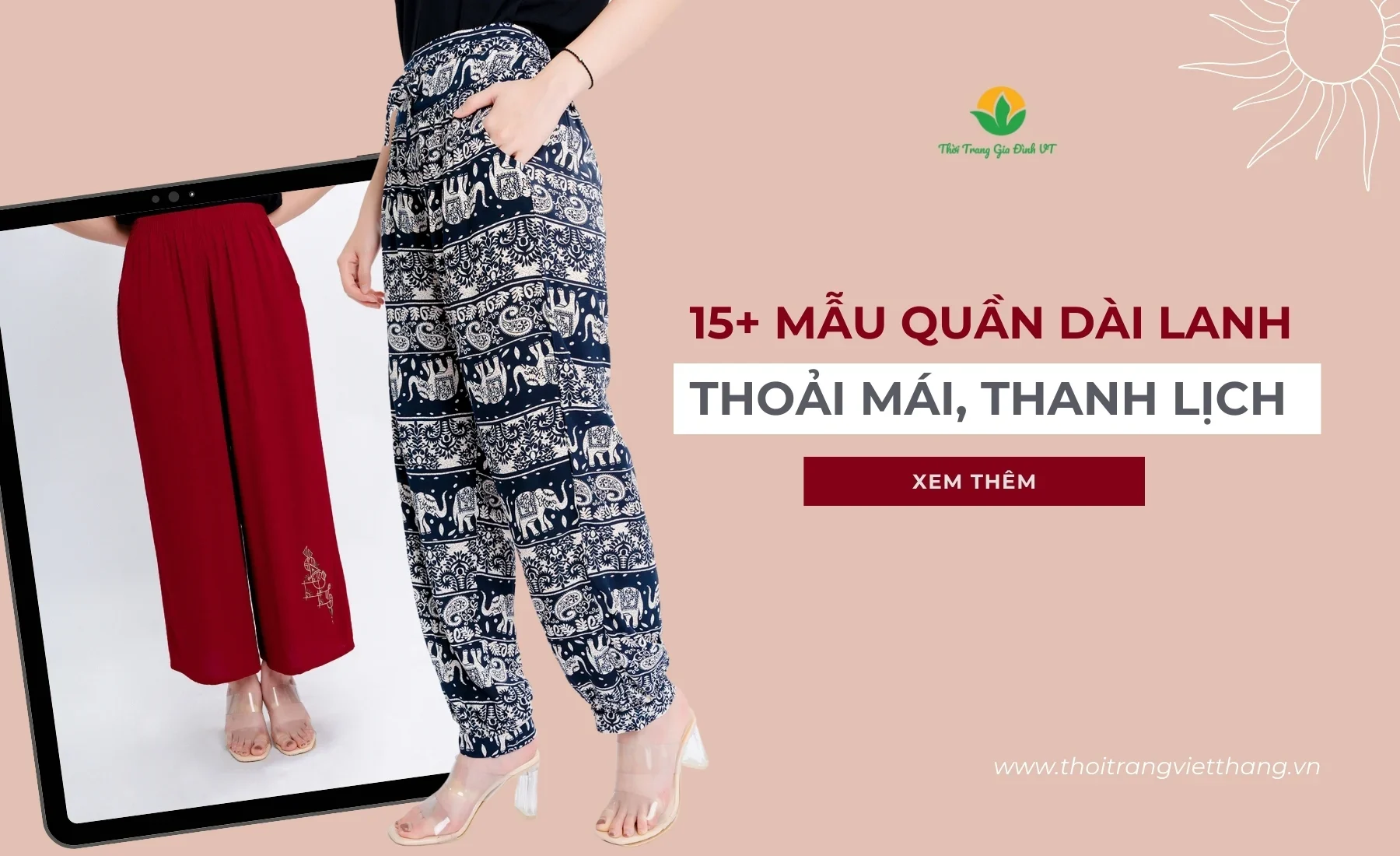 15+ mẫu quần dài lanh nữ thoải mái cho chị em