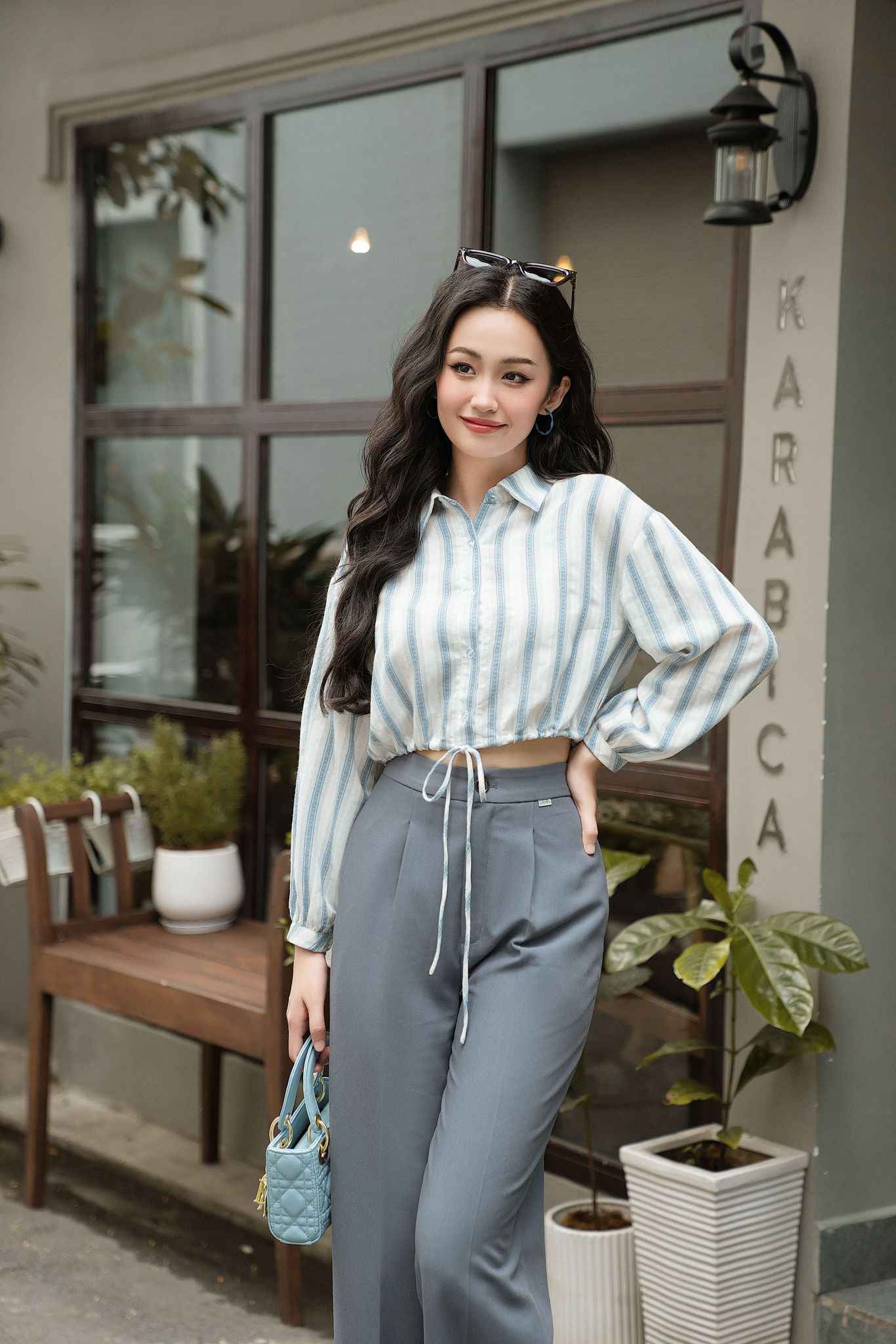 phối đồ với quần jean ống rộng