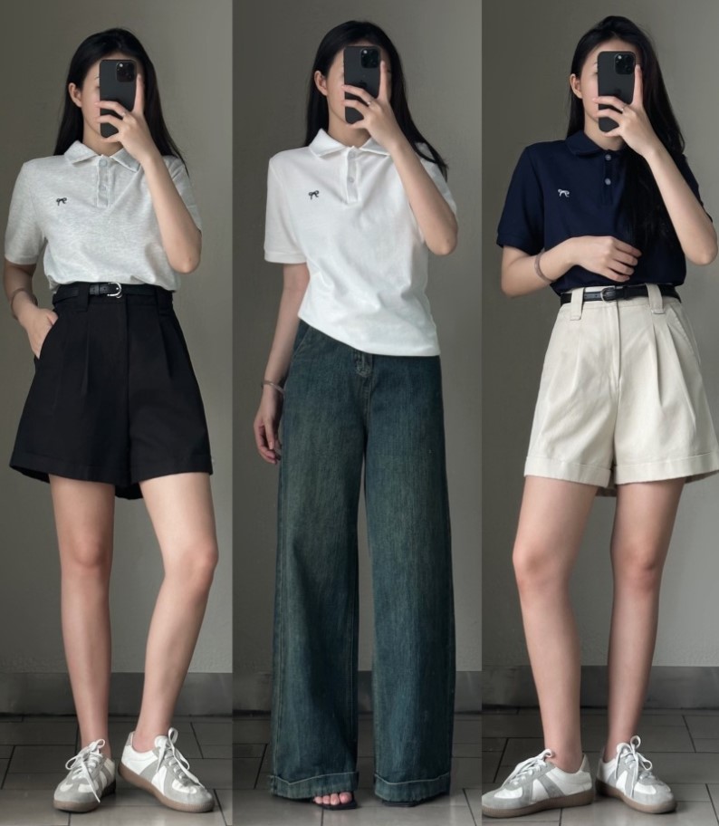 Mix đồ với áo polo nữ: 15+ công thức mặc đẹp, thanh lịch, hợp xu hướng
