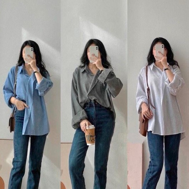 Mix đồ với áo sơ mi dáng rộng: 18 công thức thời trang đẹp, hiện đại