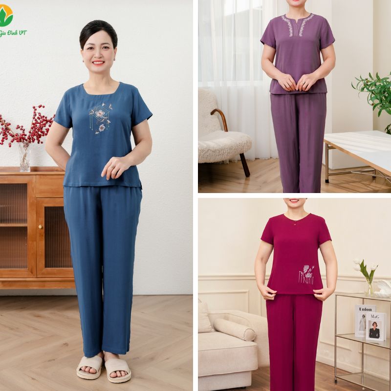 Top 5+ đồ bộ trung niên ống rộng đẹp, dễ mặc và tôn dáng tự nhiên