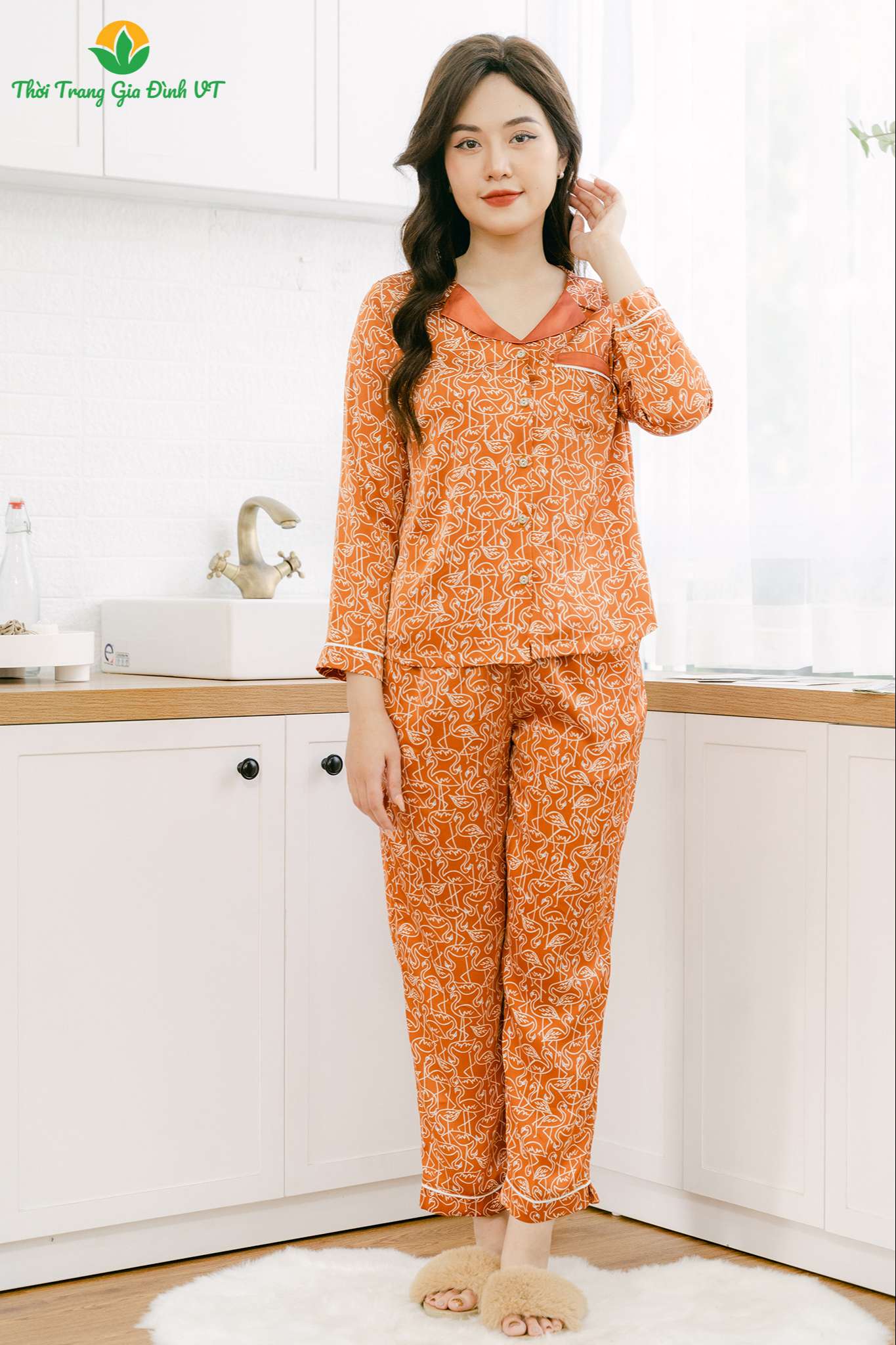 bộ pijama dài tay cho nữ  3