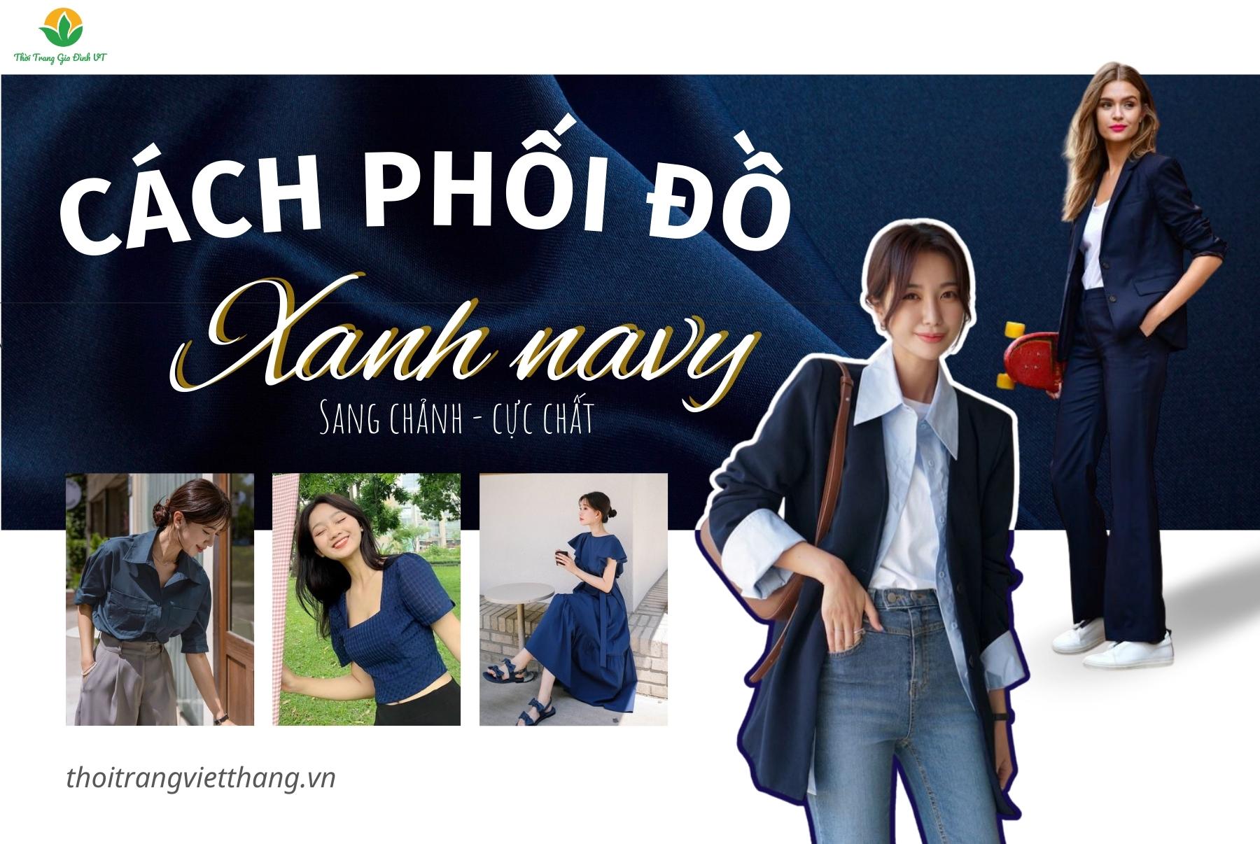 cách phối đồ với màu xanh navy