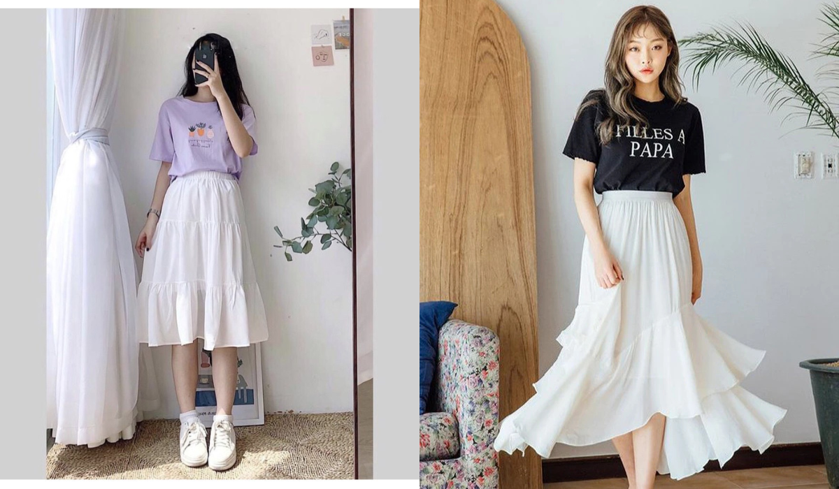 25+ Cách phối đồ với chân váy dài chuẩn đẹp, hợp xu hướng