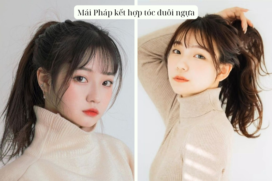 Mái Pháp kết hợp tóc đuôi ngựa