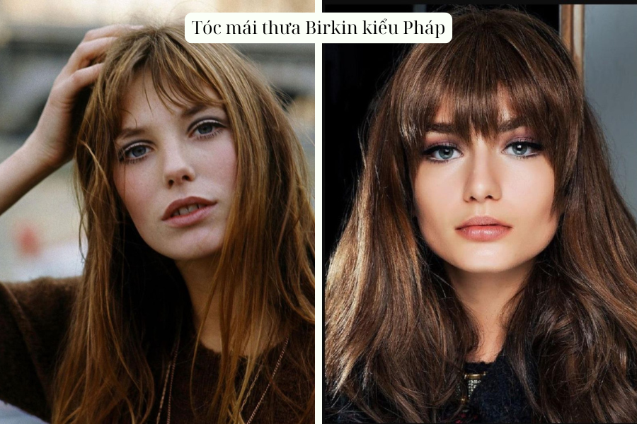 Tóc mái thưa Birkin kiểu Pháp