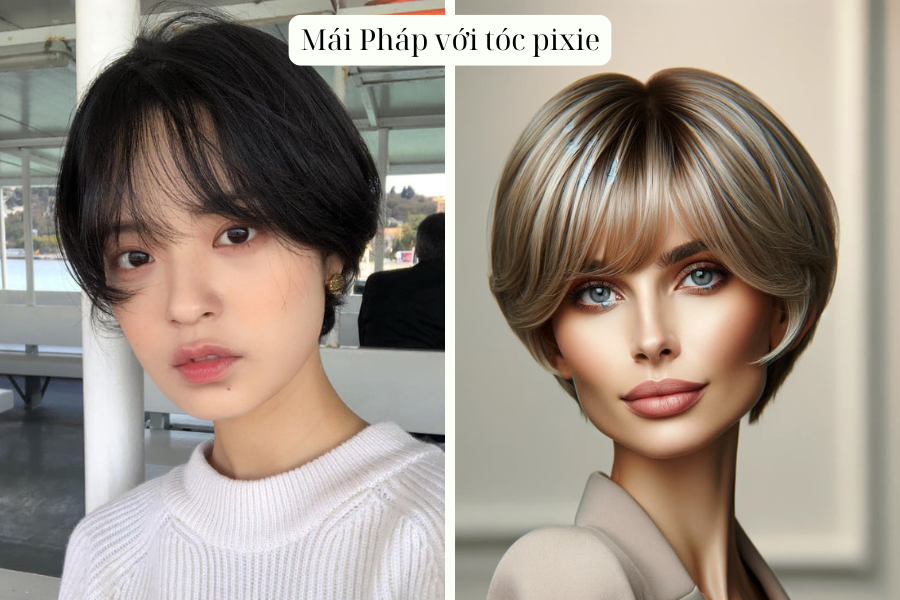 Mái Pháp với tóc pixie