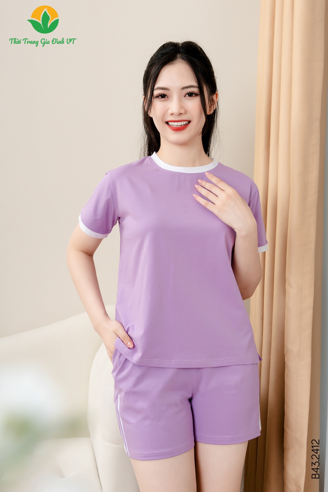 B43.2412.Bộ W QĐACT DK màu - M - Tím