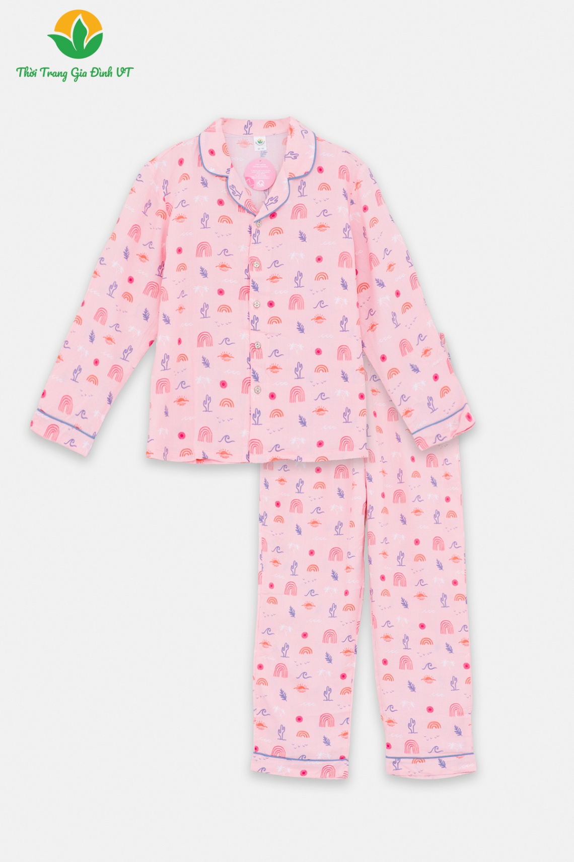 B70.2326.Bộ G QDADT RH Pijama bigsize - 12-13 - Hồng