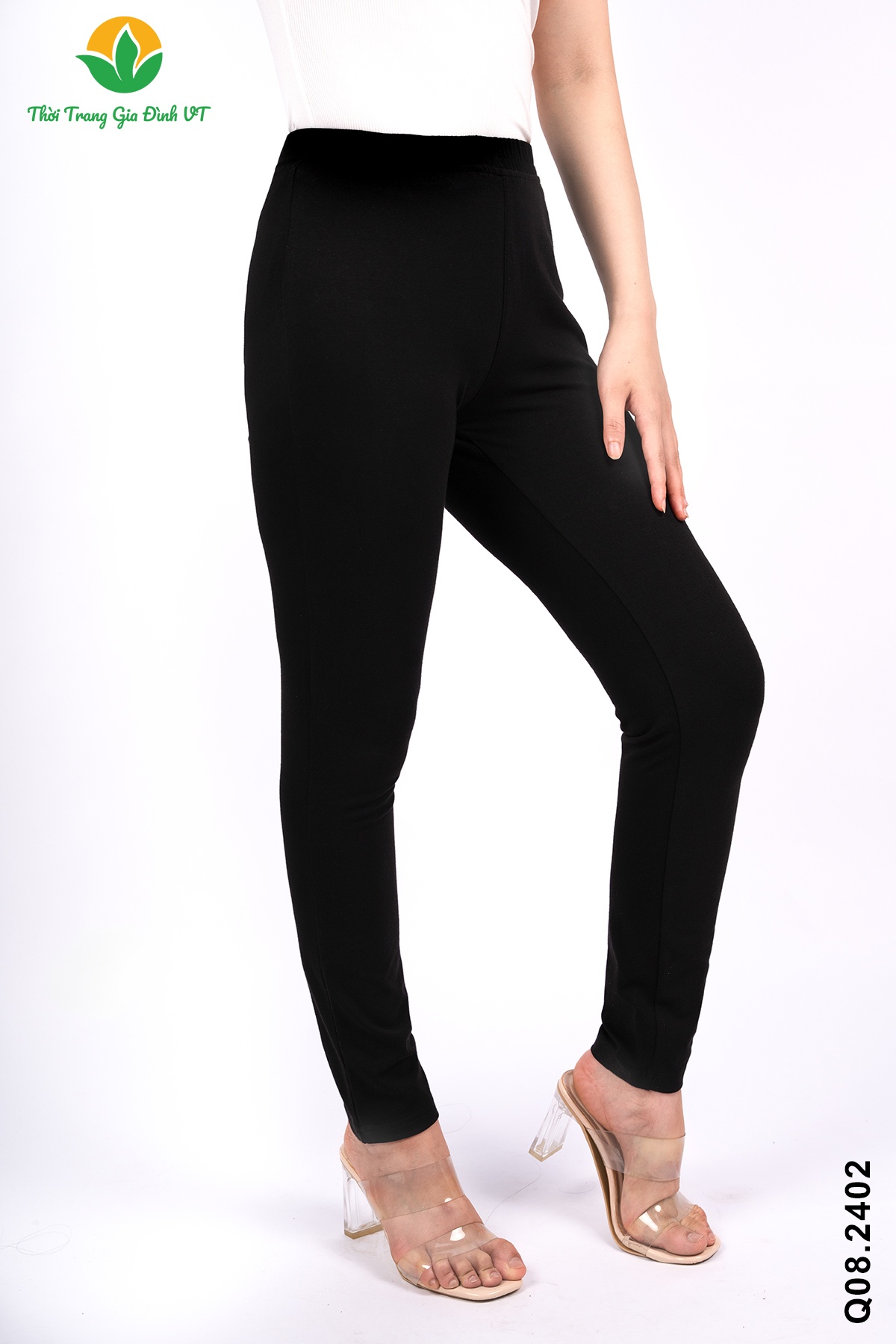 Q08.2402.Quần legging W DK màu - M - Đen