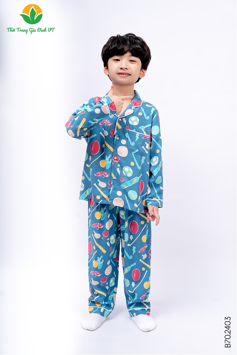 B70.2403.Bộ B QDADT RH Pijama - 2-3 - Xanh