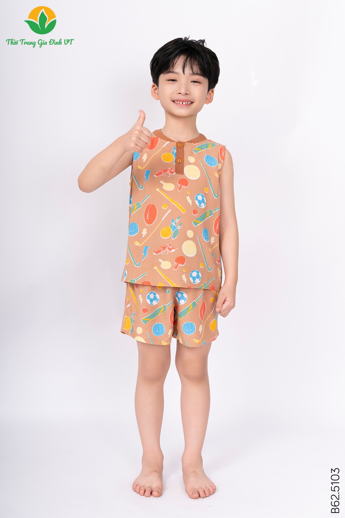 B62.5103.Bộ B QĐASN RH nẹp cổ vải phối - 2-3 - Nâu