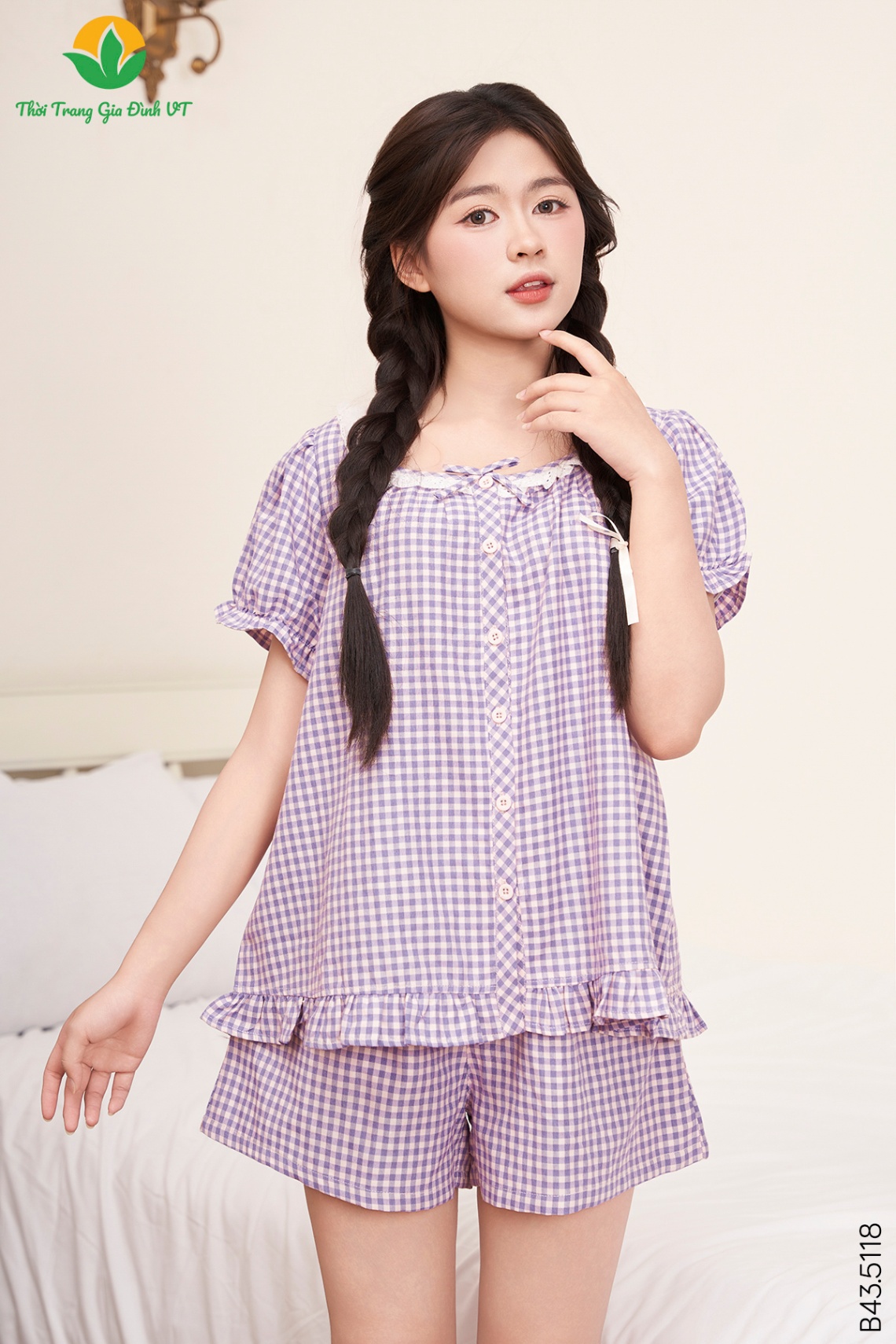 B43.5118.Bộ W QĐACT KK cổ vuông tròn kẹp ren