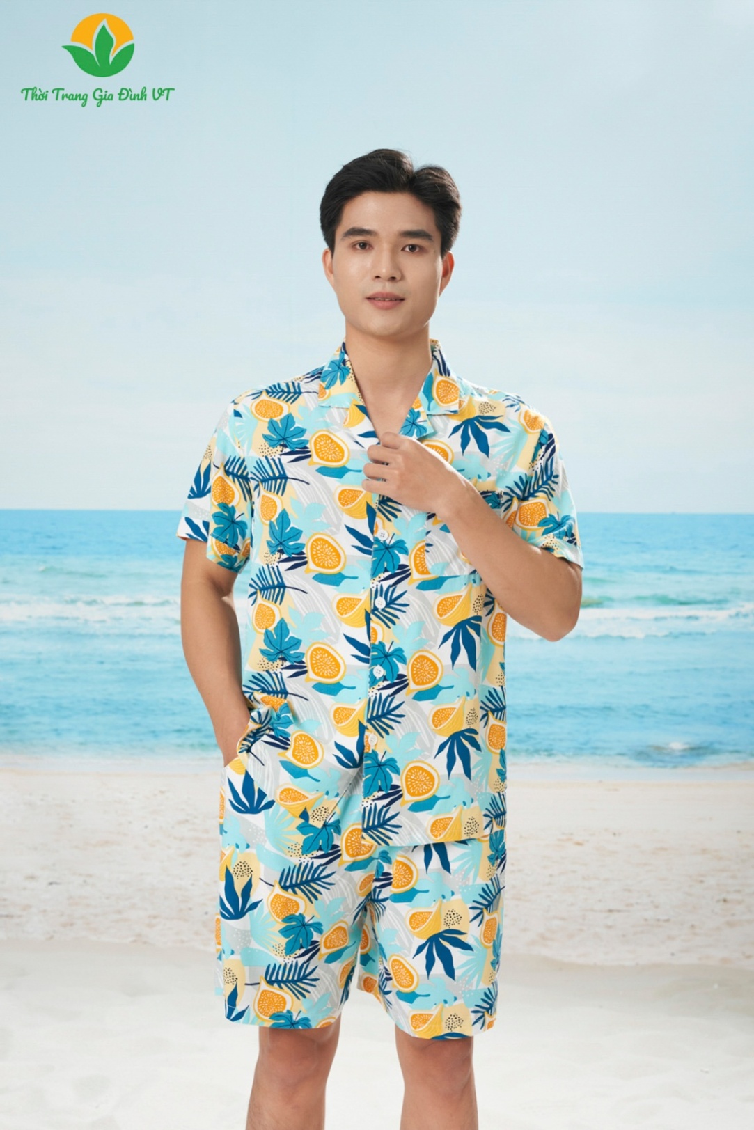 B03.5012.Bộ M QĐACT RH Pijama GĐ - 2XL - Xanh xám