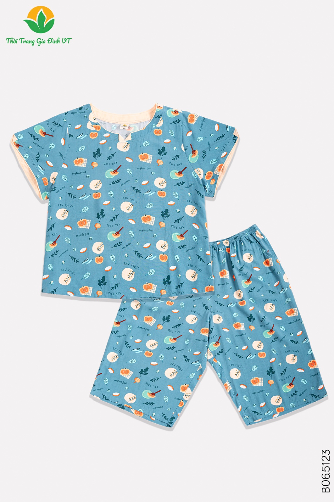 B06.5123.Bộ W QLACT RH phối đáp bổ gập bigsize - 3XL - Xanh Đậm