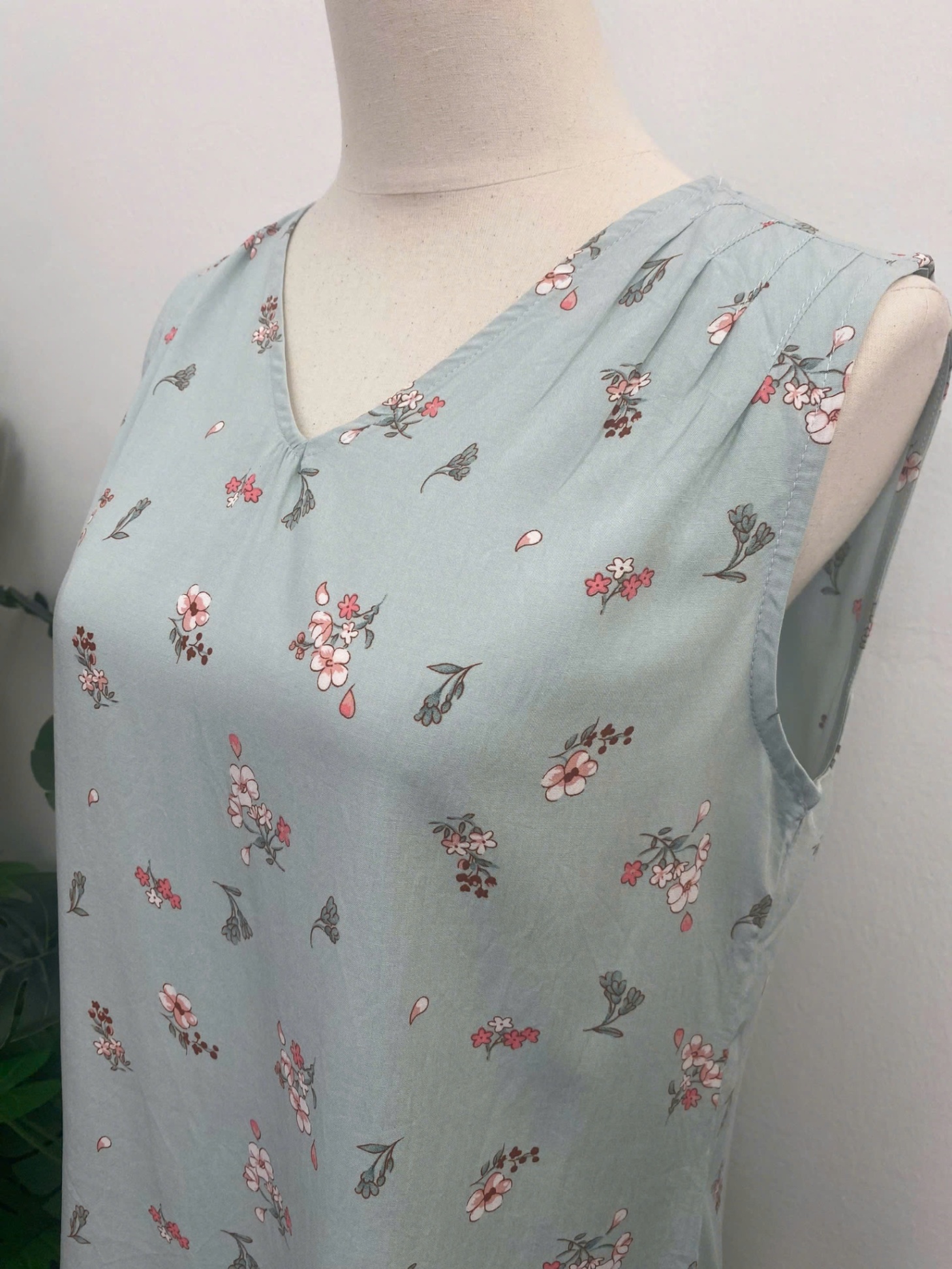 B02.5001.Bộ W QĐASN RH xếp ly vai - M - Xanh mint