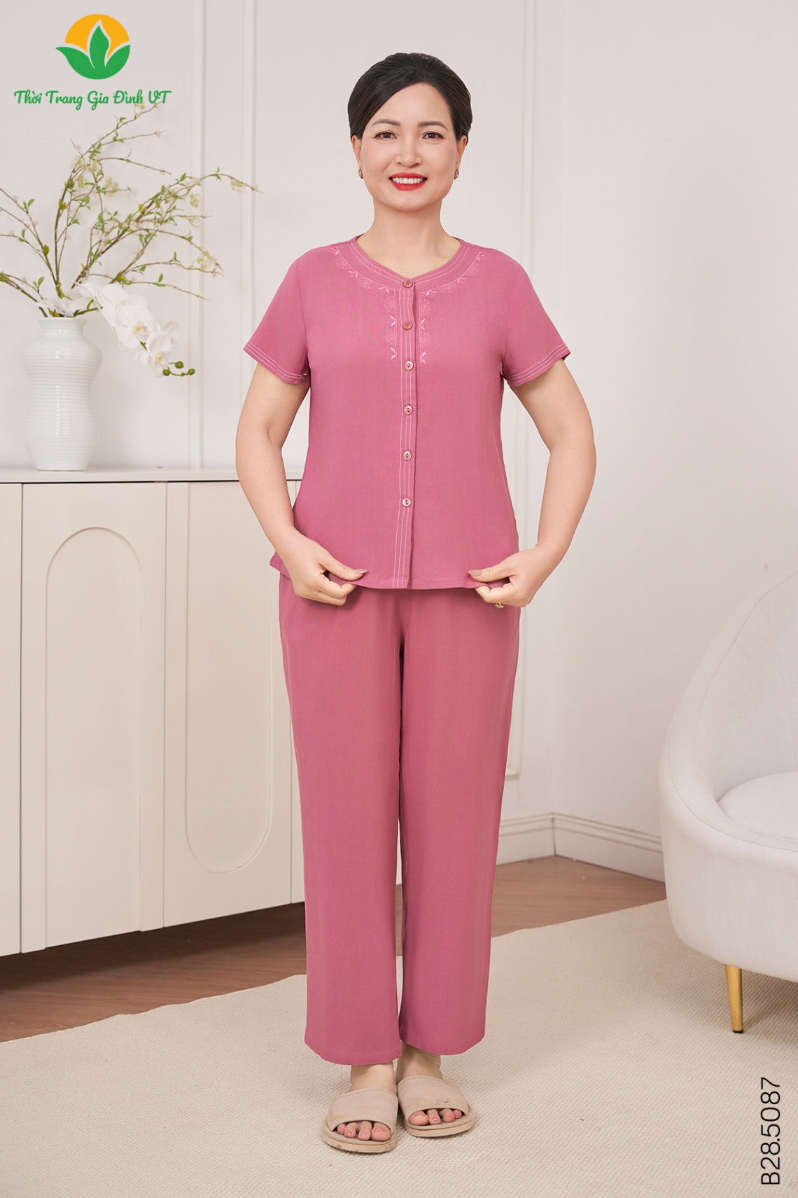 B28.5087.Bộ W QDACT RM nẹp chần chỉ - M - Hồng tím