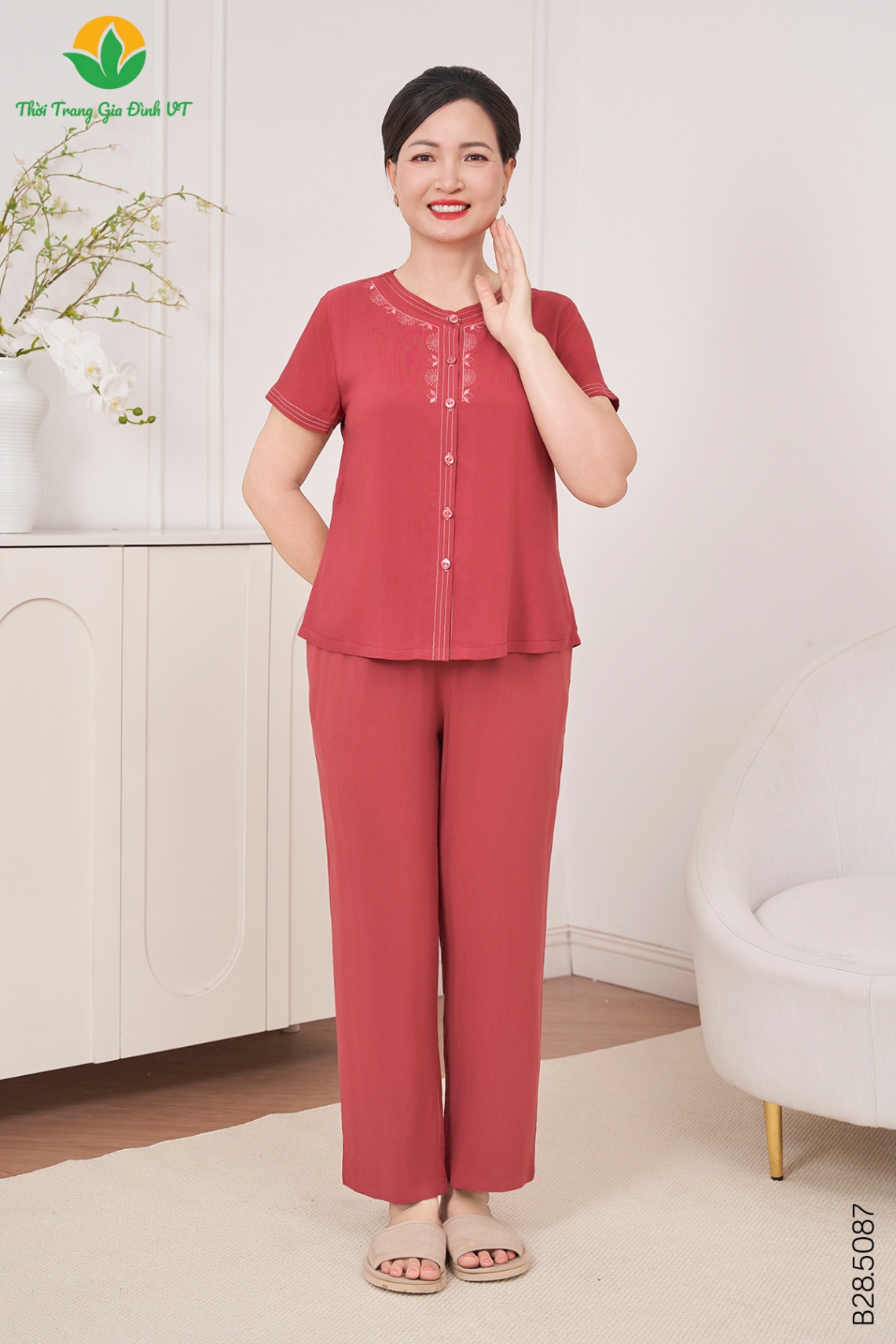 B28.5087.Bộ W QDACT RM nẹp chần chỉ - M - Đỏ gạch