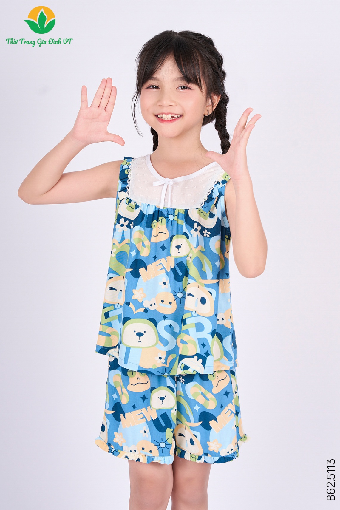 B62.5113.Bộ G QĐASN RH phối đáp ngực - 2-3 - Xanh