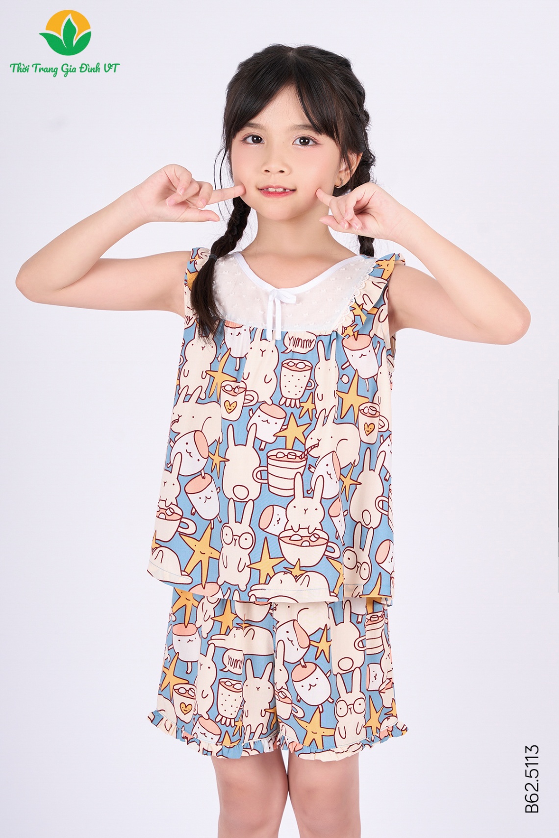 B62.5113.Bộ G QĐASN RH phối đáp ngực - 2-3 - Xanh xám