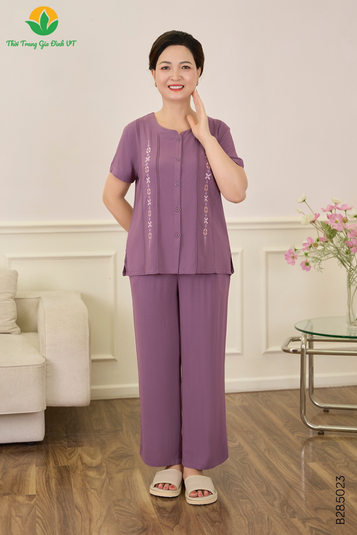 B28.5023.Bộ W QDACT RM - M - Ruốc tím